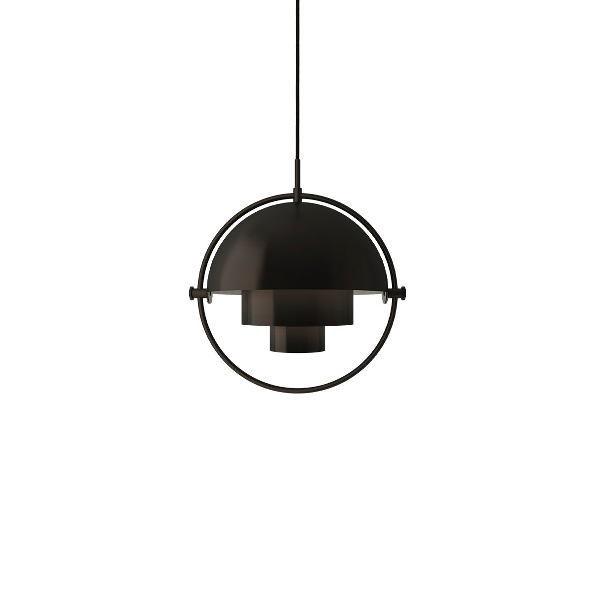 Lustra Suspension Boule Déformée Dorée