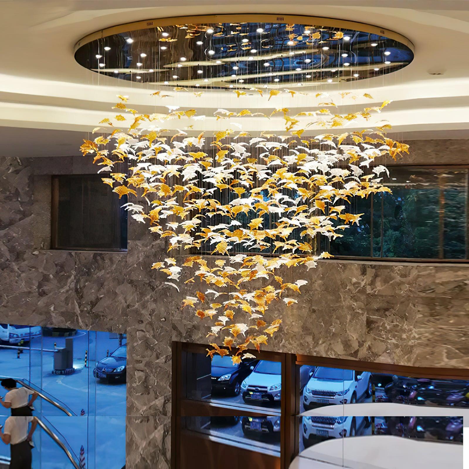 Syraean Lustre en cristal multicolore en forme de feuille d'érable