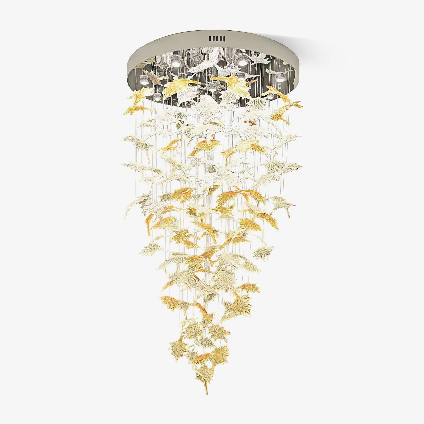 Syraean Lustre en cristal multicolore en forme de feuille d'érable
