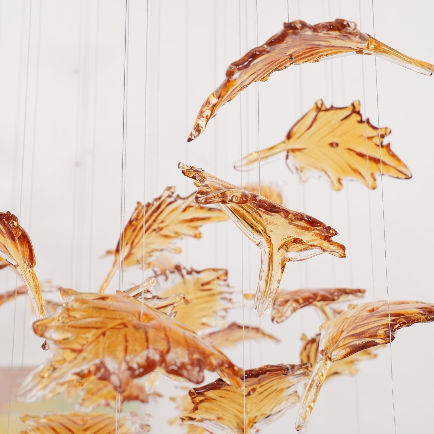 Syraean Lustre en cristal multicolore en forme de feuille d'érable
