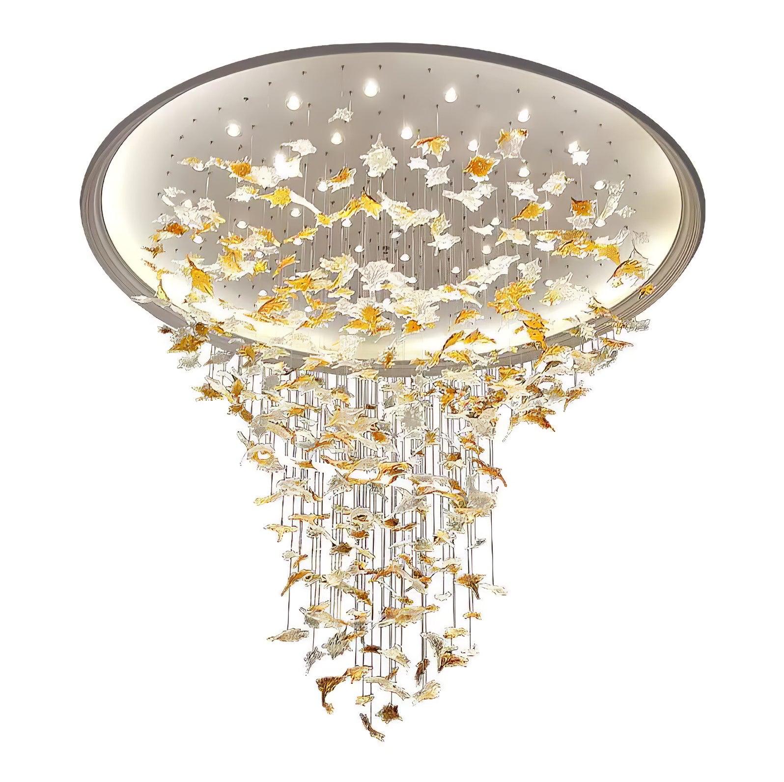 Syraean Lustre en cristal multicolore en forme de feuille d'érable