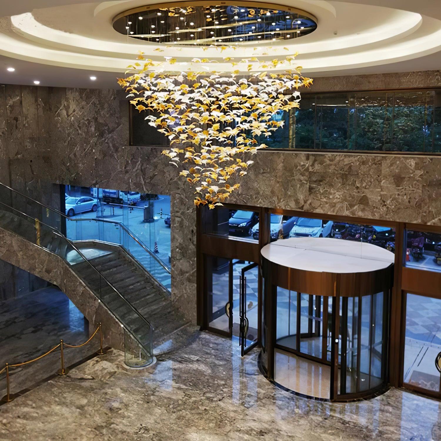 Syraean Lustre en cristal multicolore en forme de feuille d'érable