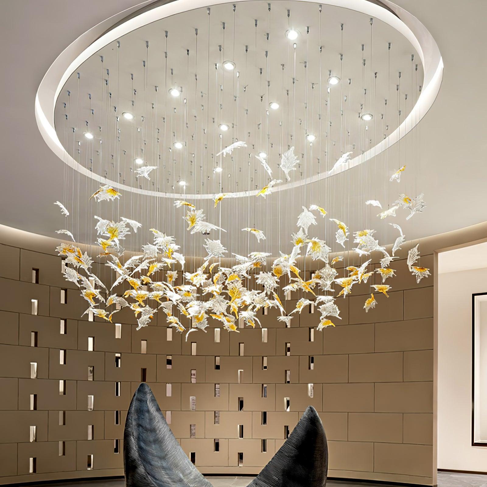 Syraean Lustre en cristal multicolore en forme de feuille d'érable