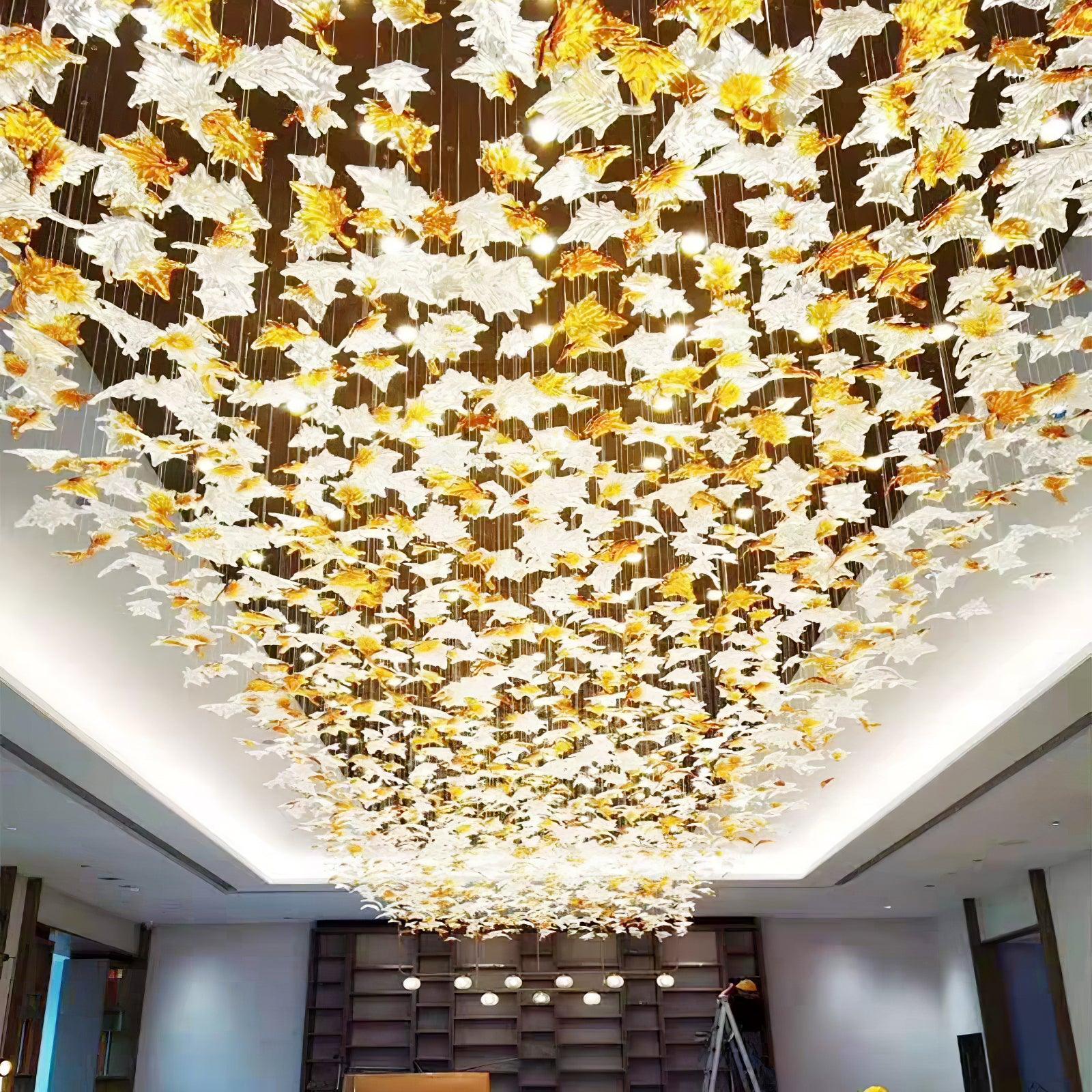 Syraean Lustre en cristal multicolore en forme de feuille d'érable