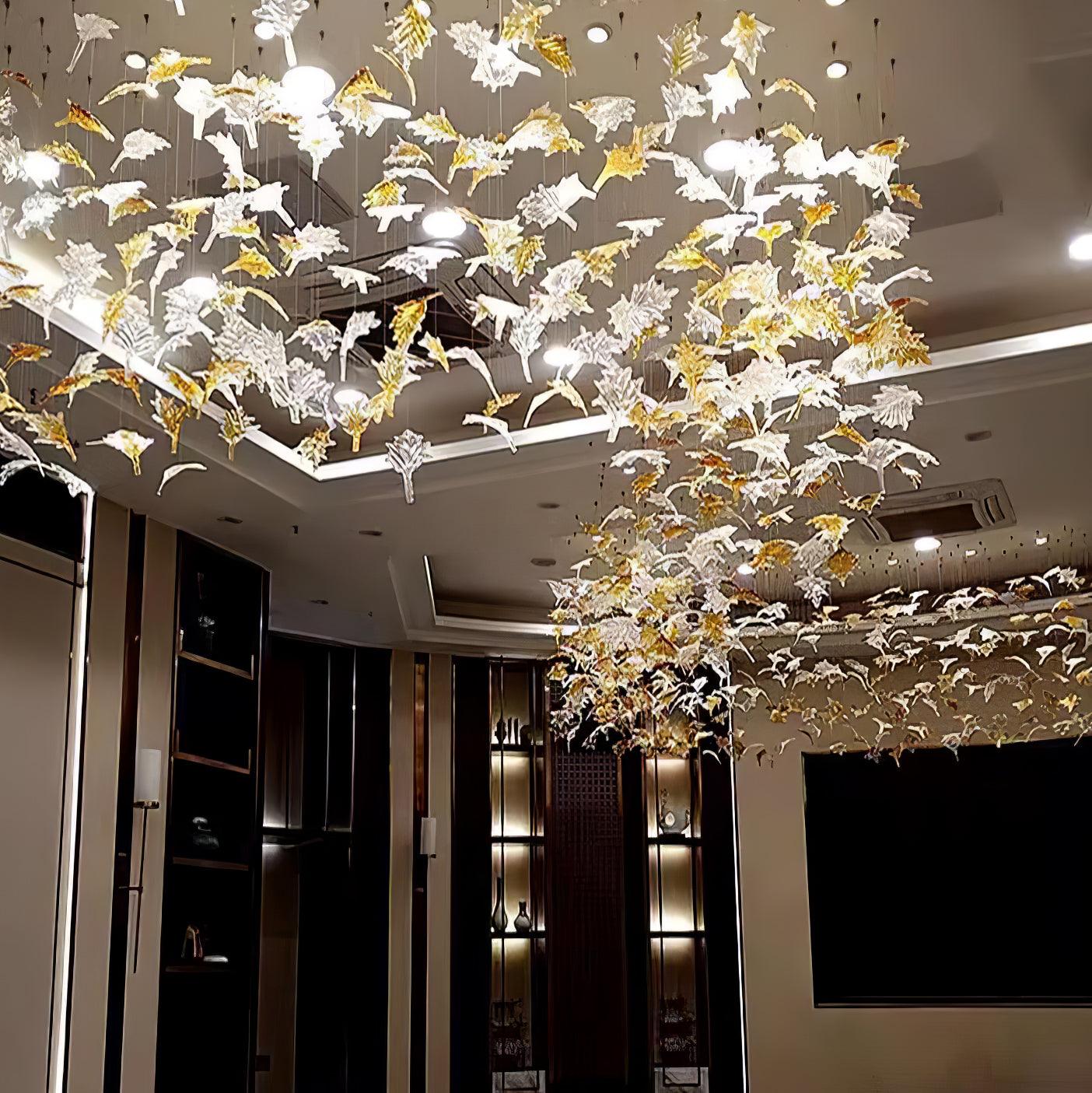 Syraean Lustre en cristal multicolore en forme de feuille d'érable