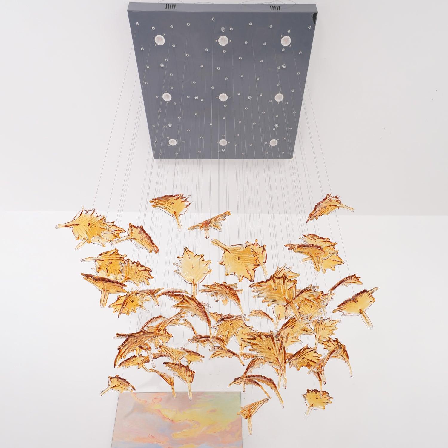 Syraean Lustre en cristal multicolore en forme de feuille d'érable