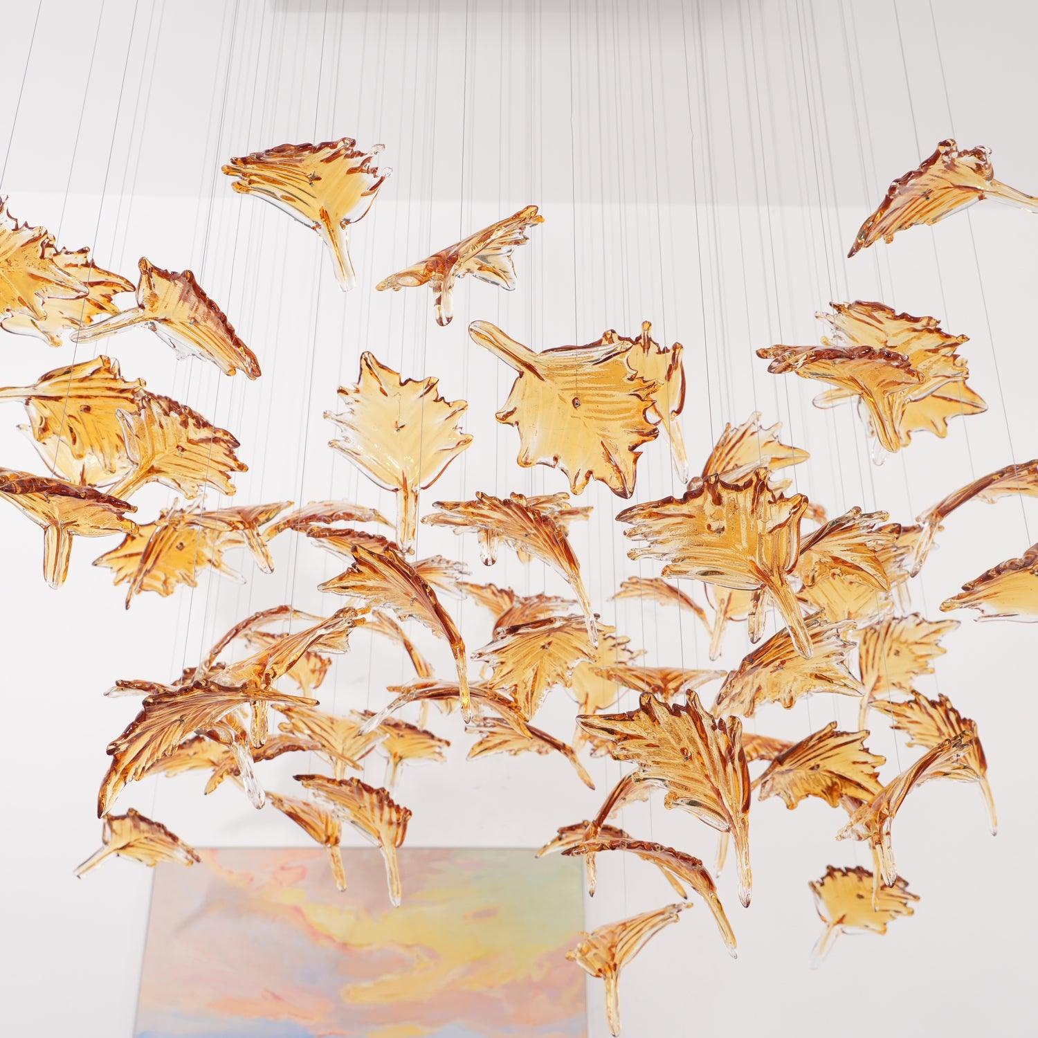 Syraean Lustre en cristal multicolore en forme de feuille d'érable