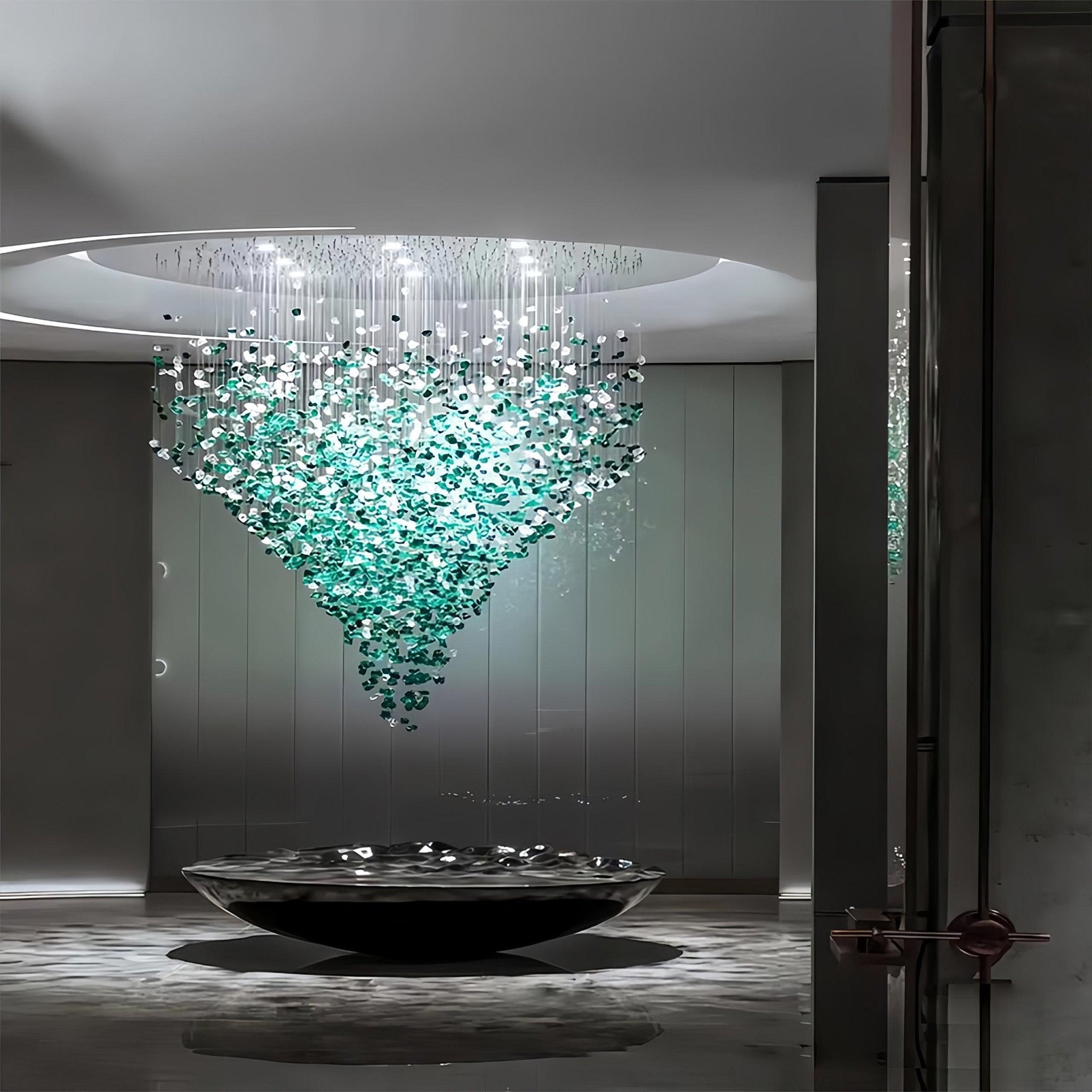Veshaa Lustre en cristal de pierre de luxe postmoderne