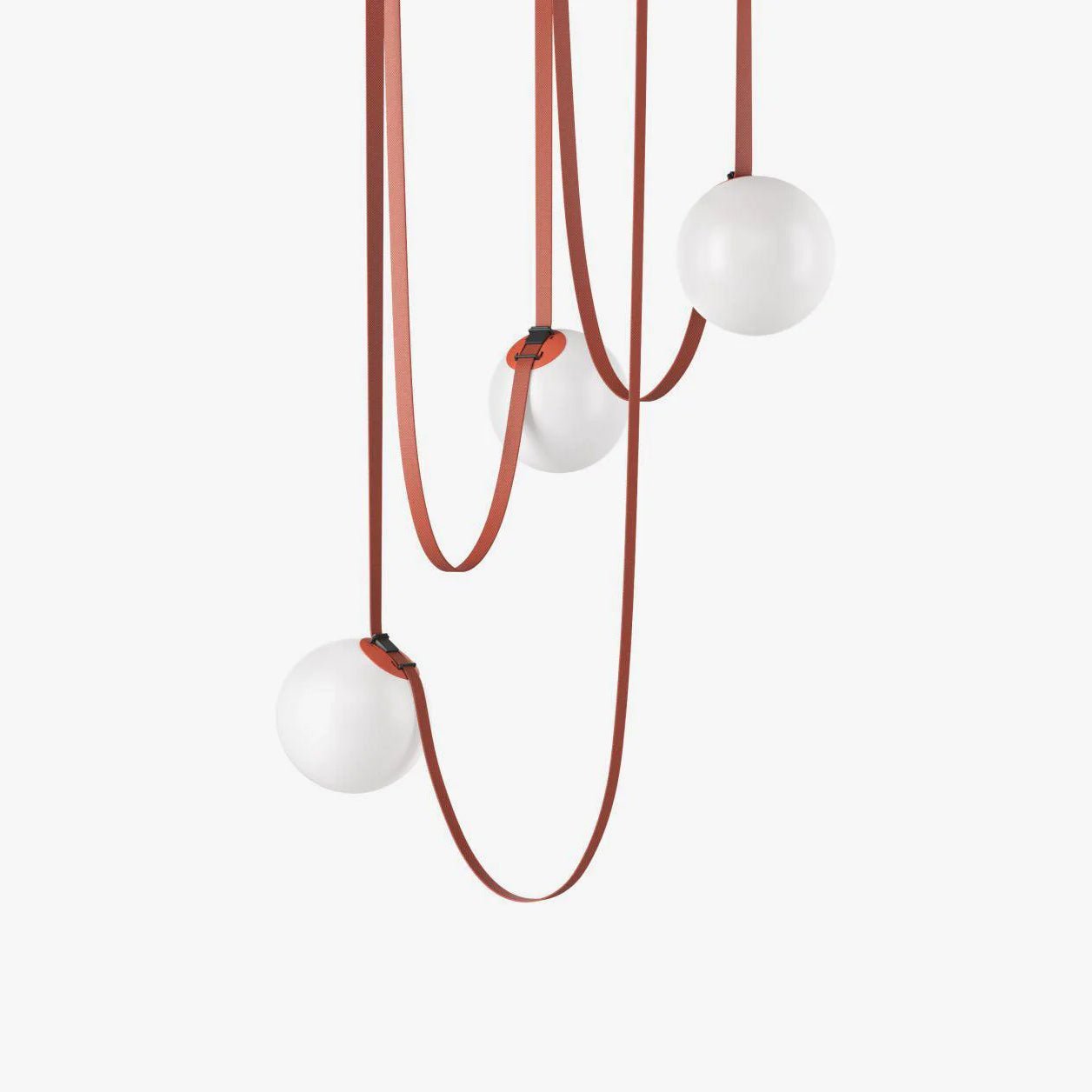 Lustra Suspension en Cuir et Verre
