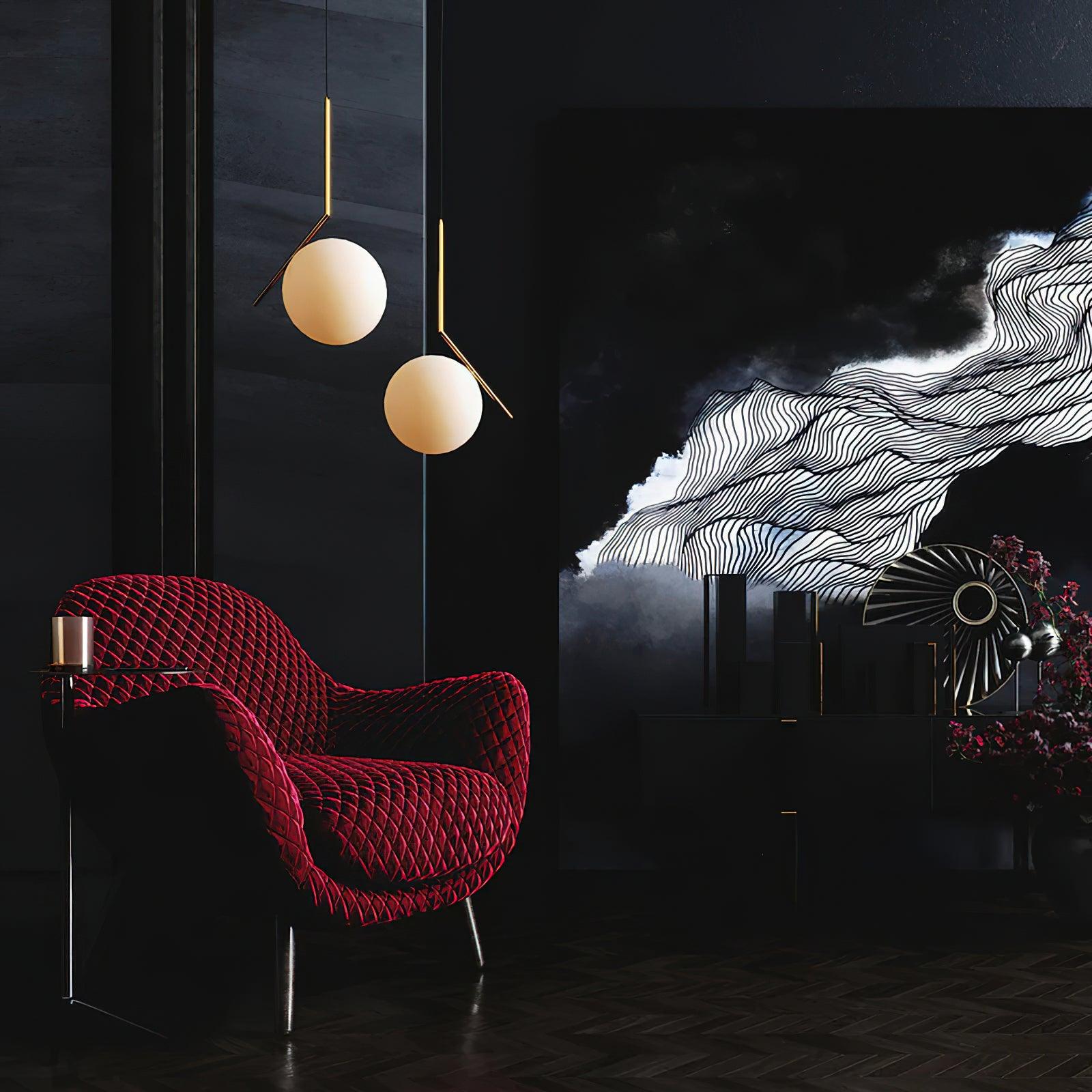 Linea  Lampe Suspension Verre