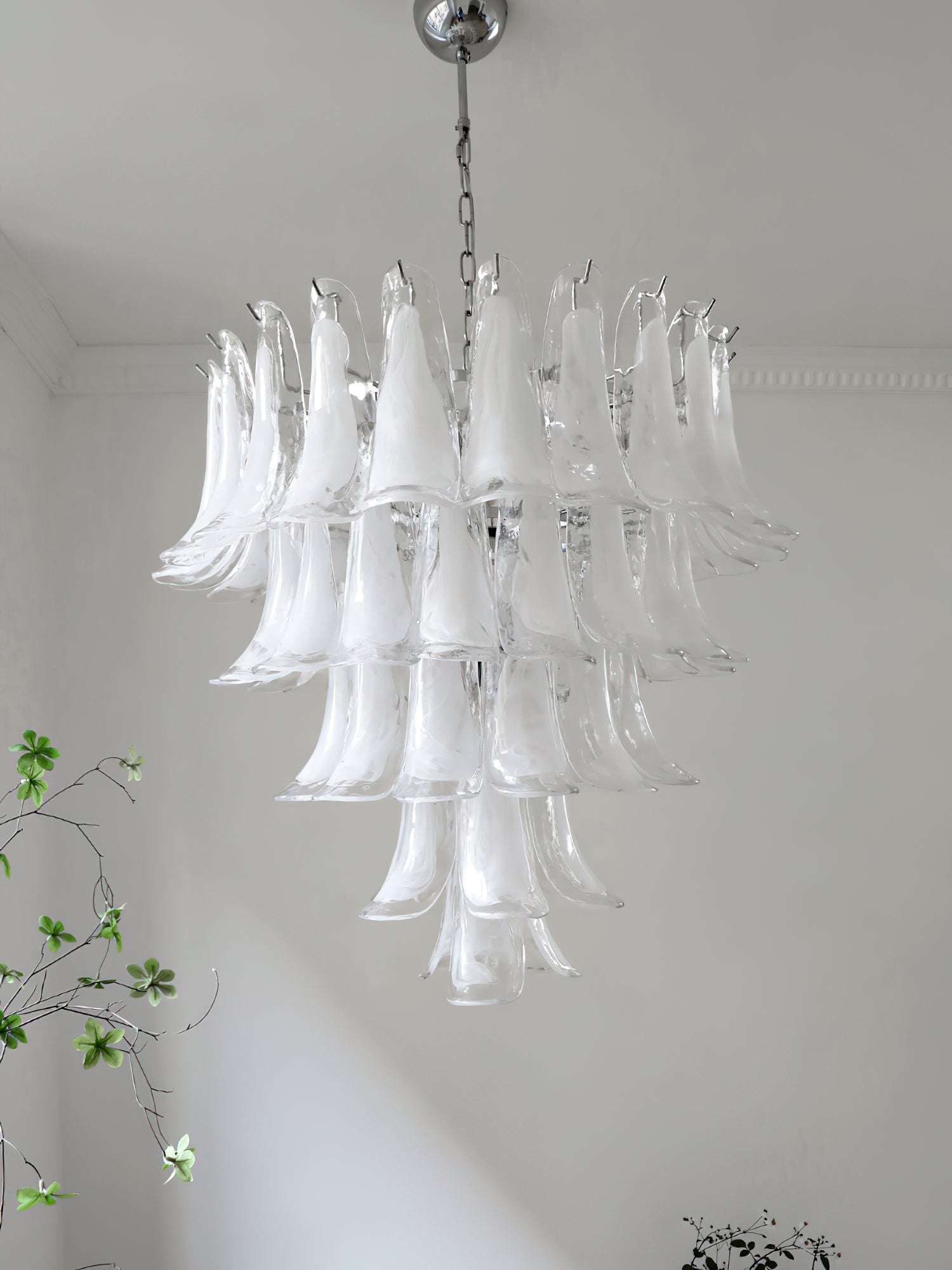 Orshaan Lustre Postmoderne de Luxe en Métal et Verre