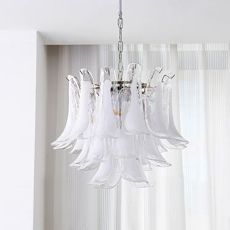 Orshaan Lustre Postmoderne de Luxe en Métal et Verre