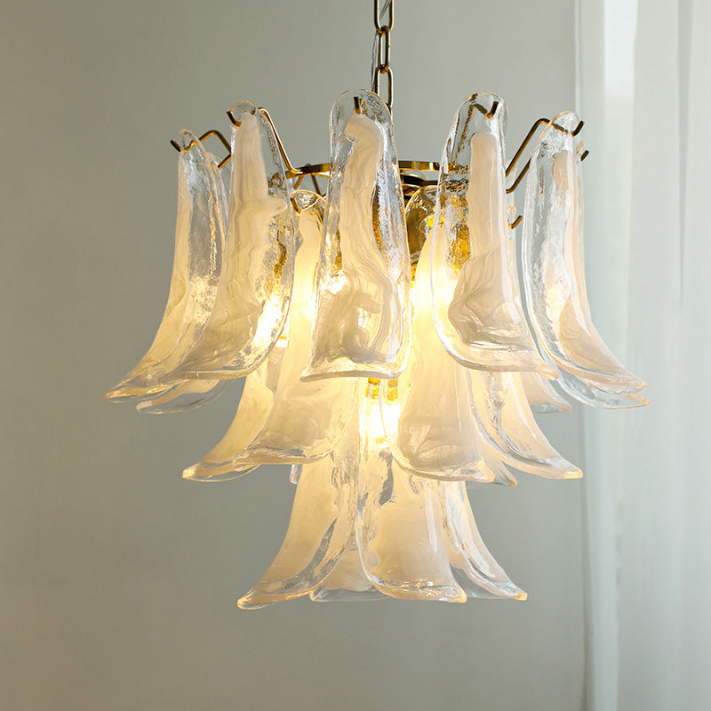 Orshaan Lustre Postmoderne de Luxe en Métal et Verre