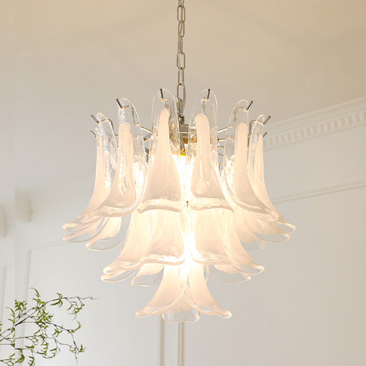 Orshaan Lustre Postmoderne de Luxe en Métal et Verre