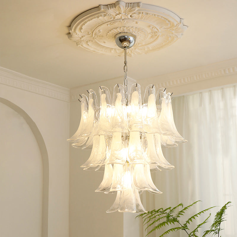 Orshaan Lustre Postmoderne de Luxe en Métal et Verre