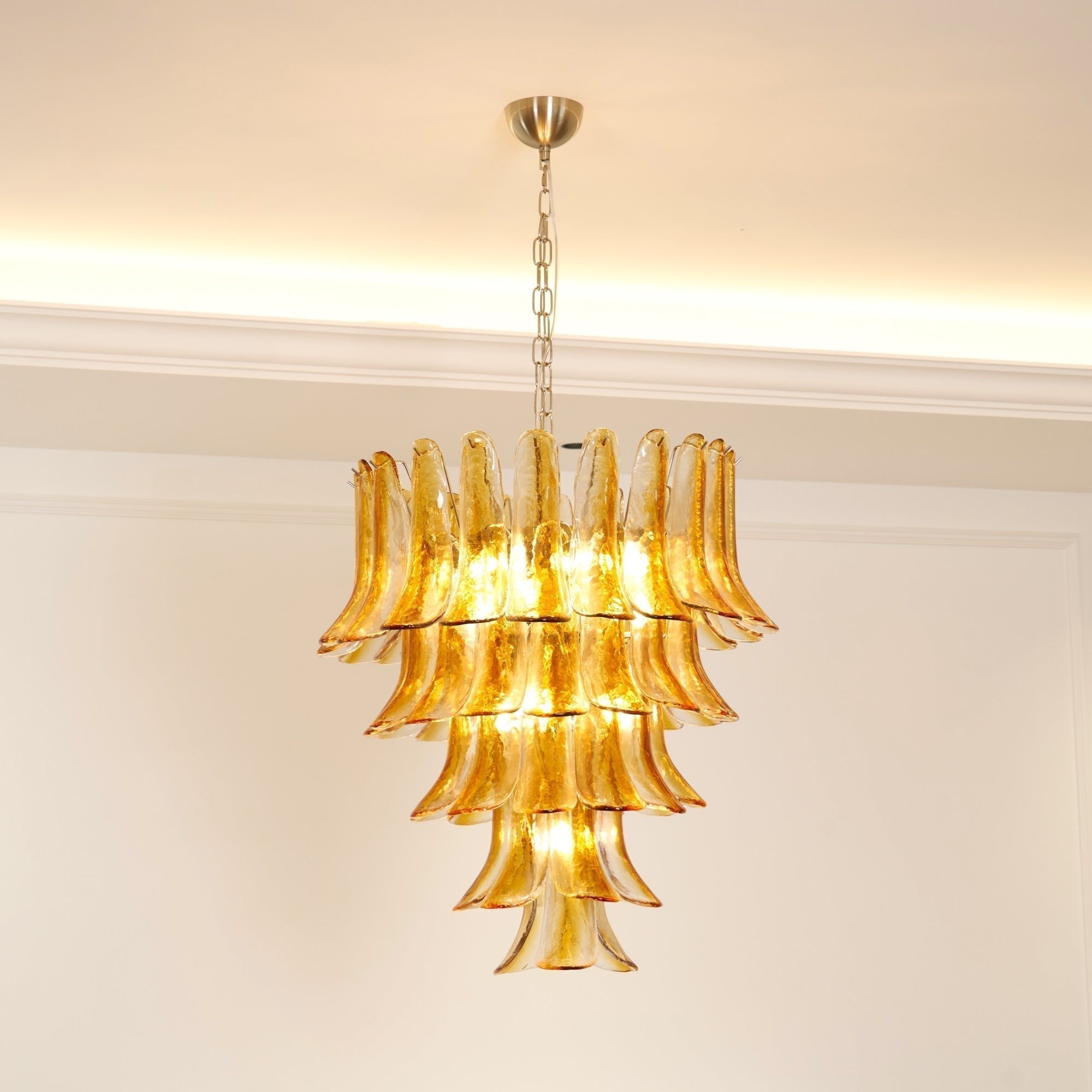 Aurora Lustre en Verre Ambre