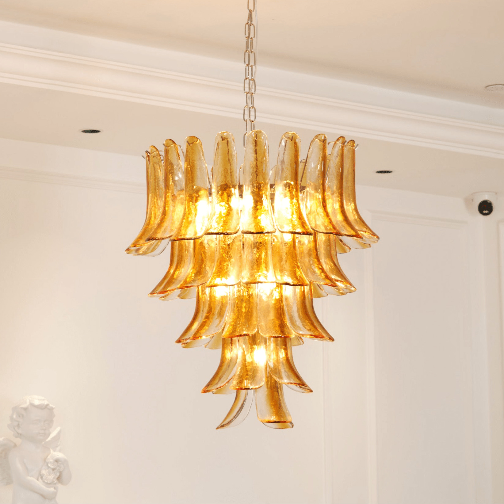 Aurora Lustre en Verre Ambre