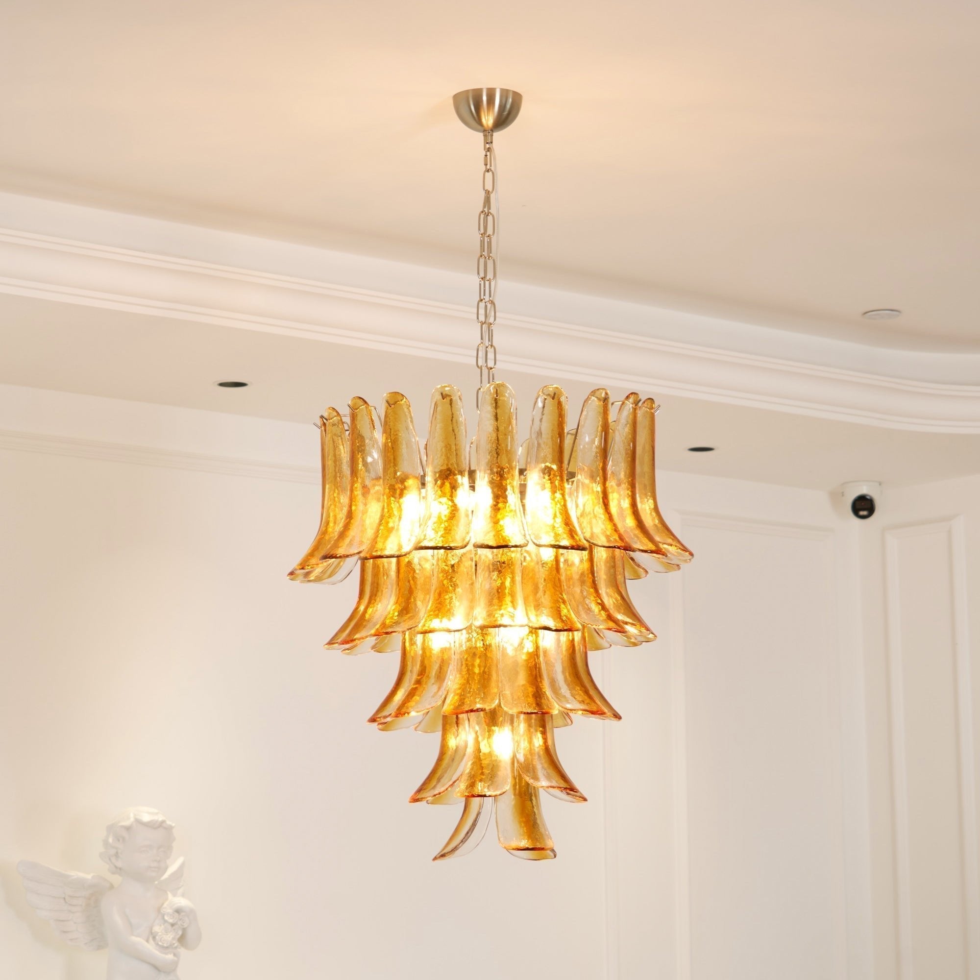 Aurora Lustre en Verre Ambre