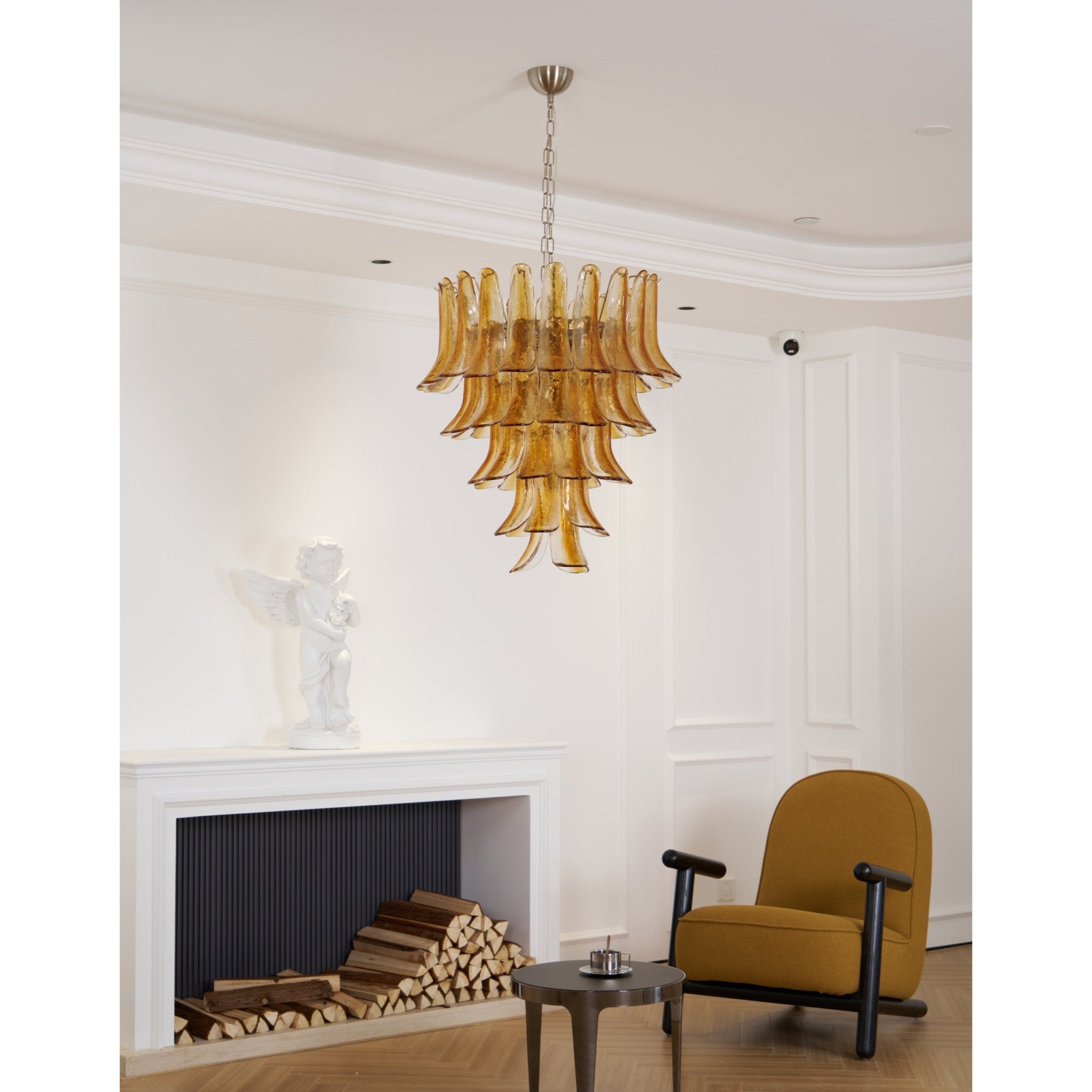 Aurora Lustre en Verre Ambre
