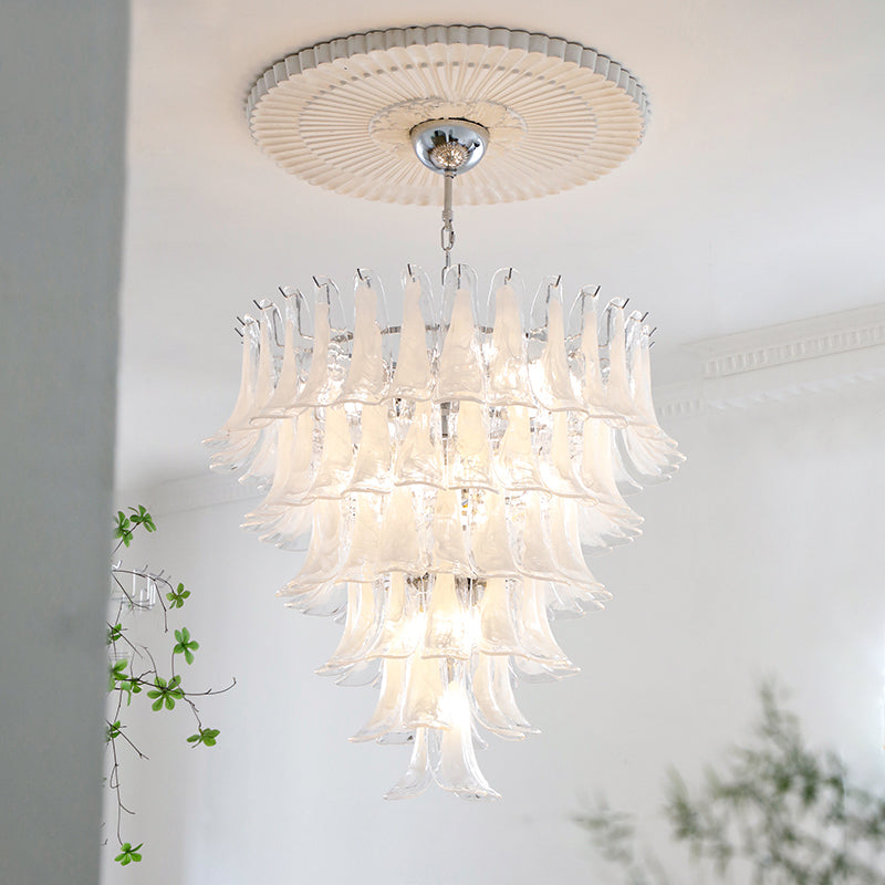 Orshaan Lustre Postmoderne de Luxe en Métal et Verre