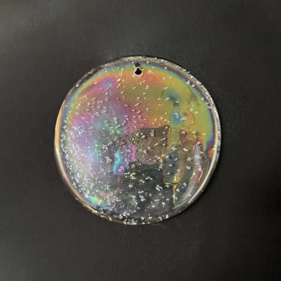 Aurora Lustres en Disques de Verre de Murano Iridescent