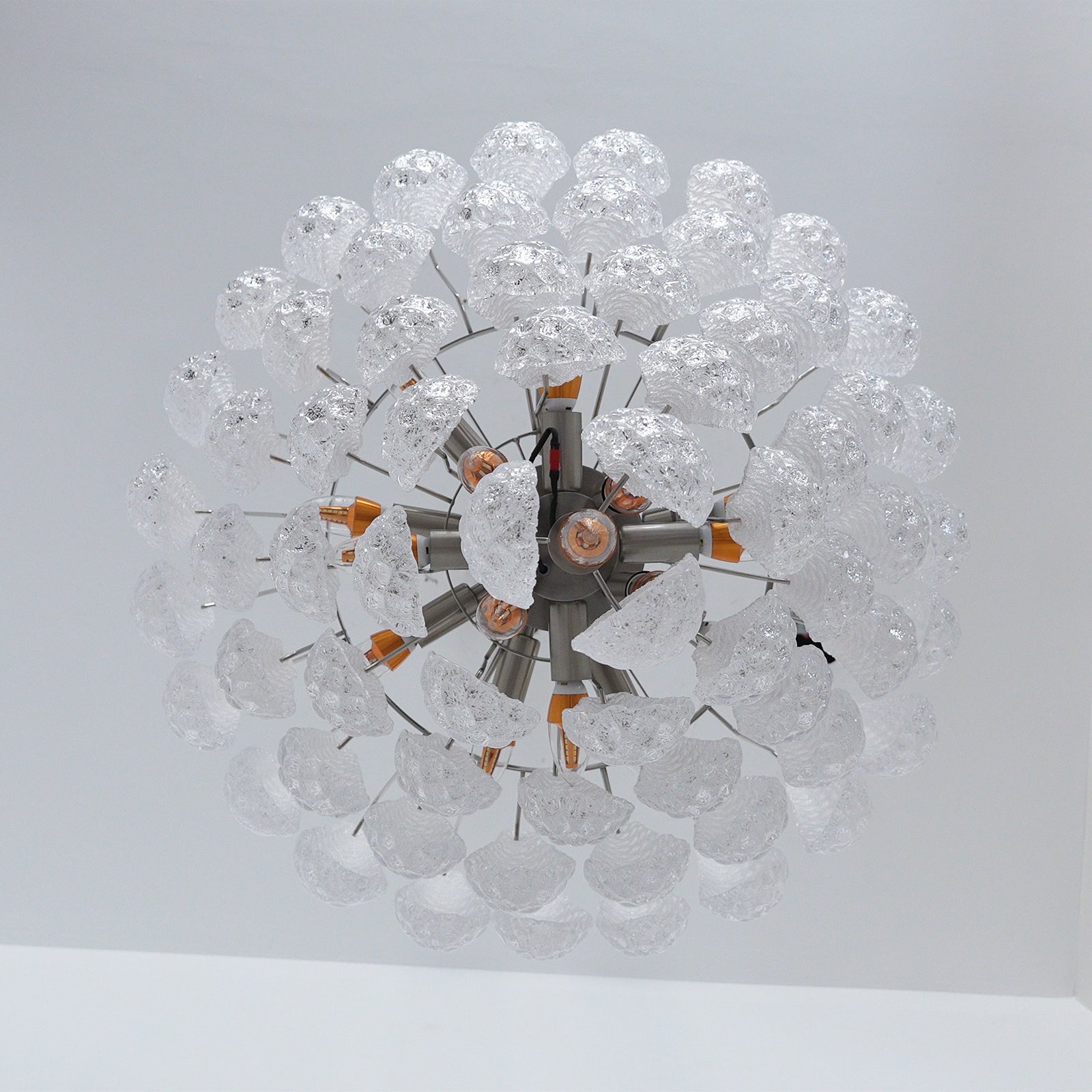 Aurora Lustre Transparent Murano Verre Goutte Rosée Superposé