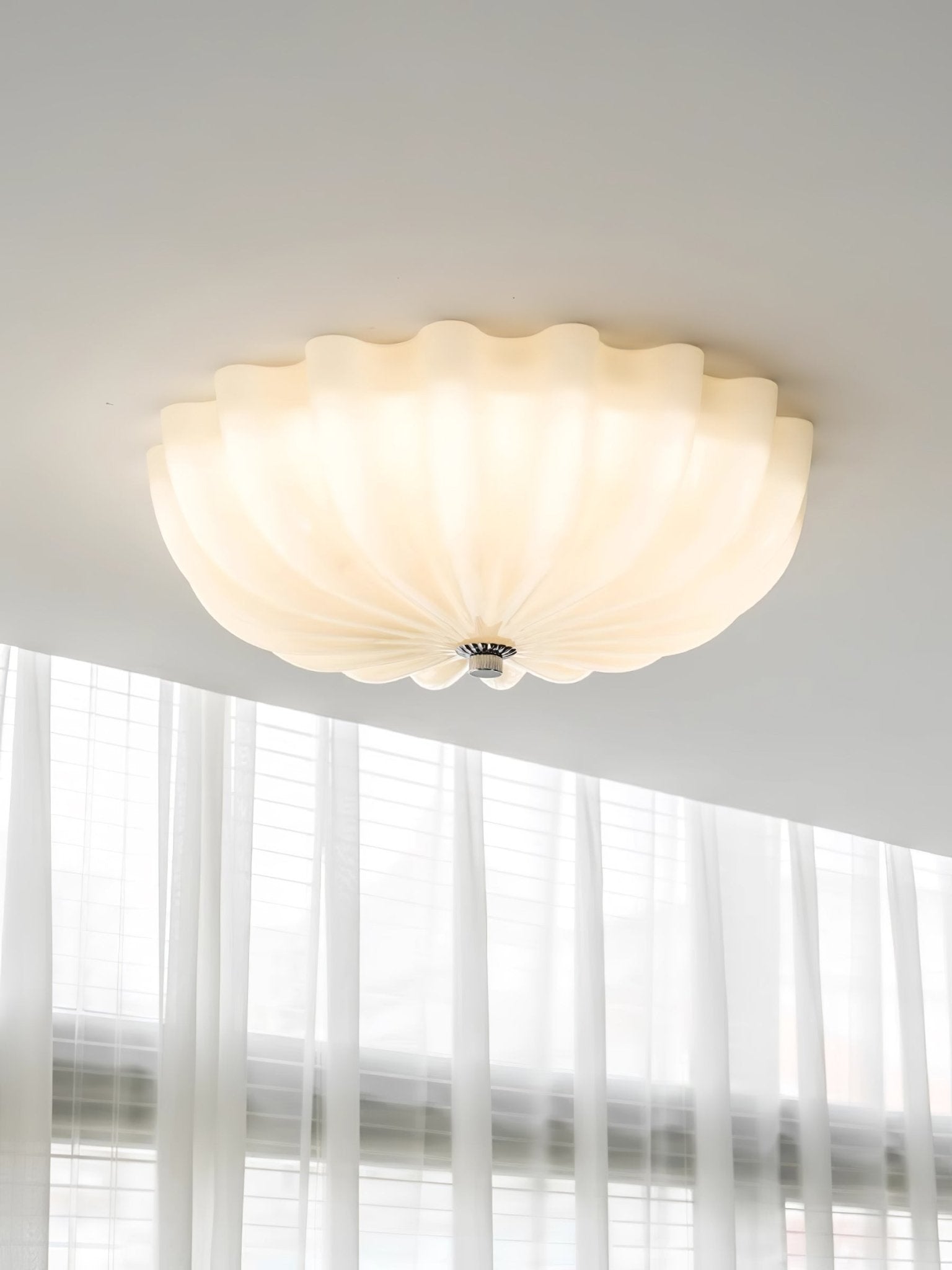 Aurora Ceiling Lamp Murano Blown Glass Shell Inspired