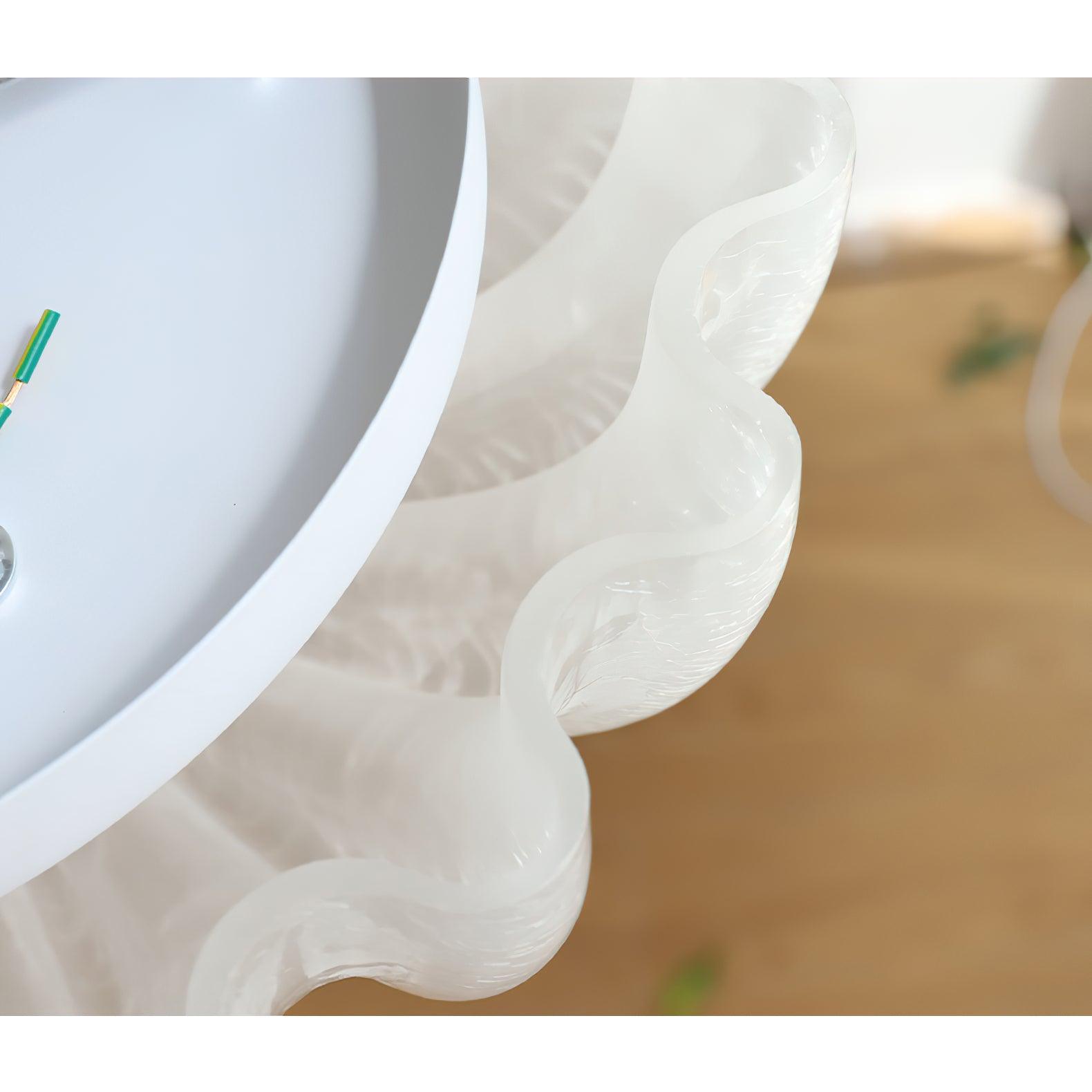 Aurora Ceiling Lamp Murano Blown Glass Shell Inspired