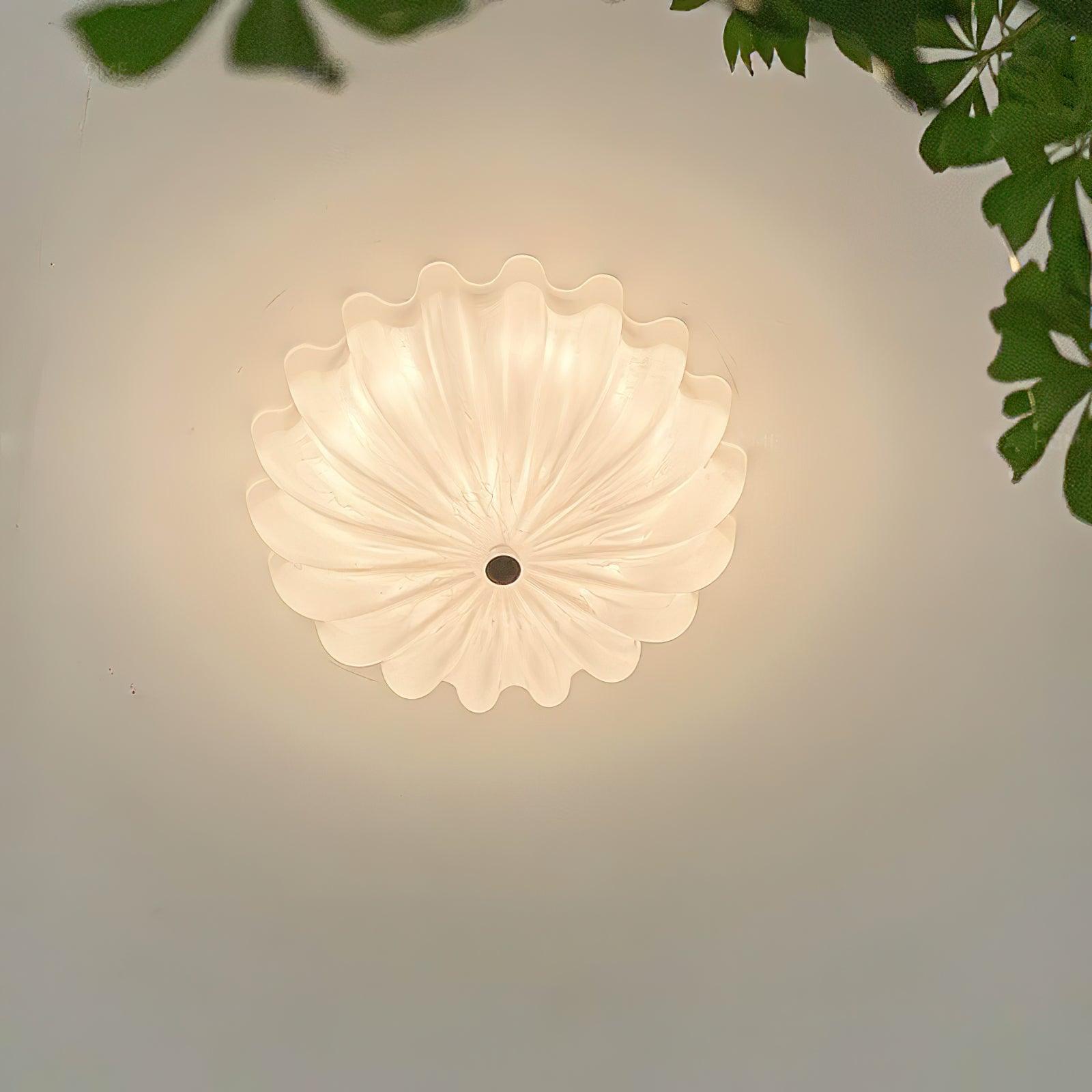 Aurora Ceiling Lamp Murano Blown Glass Shell Inspired