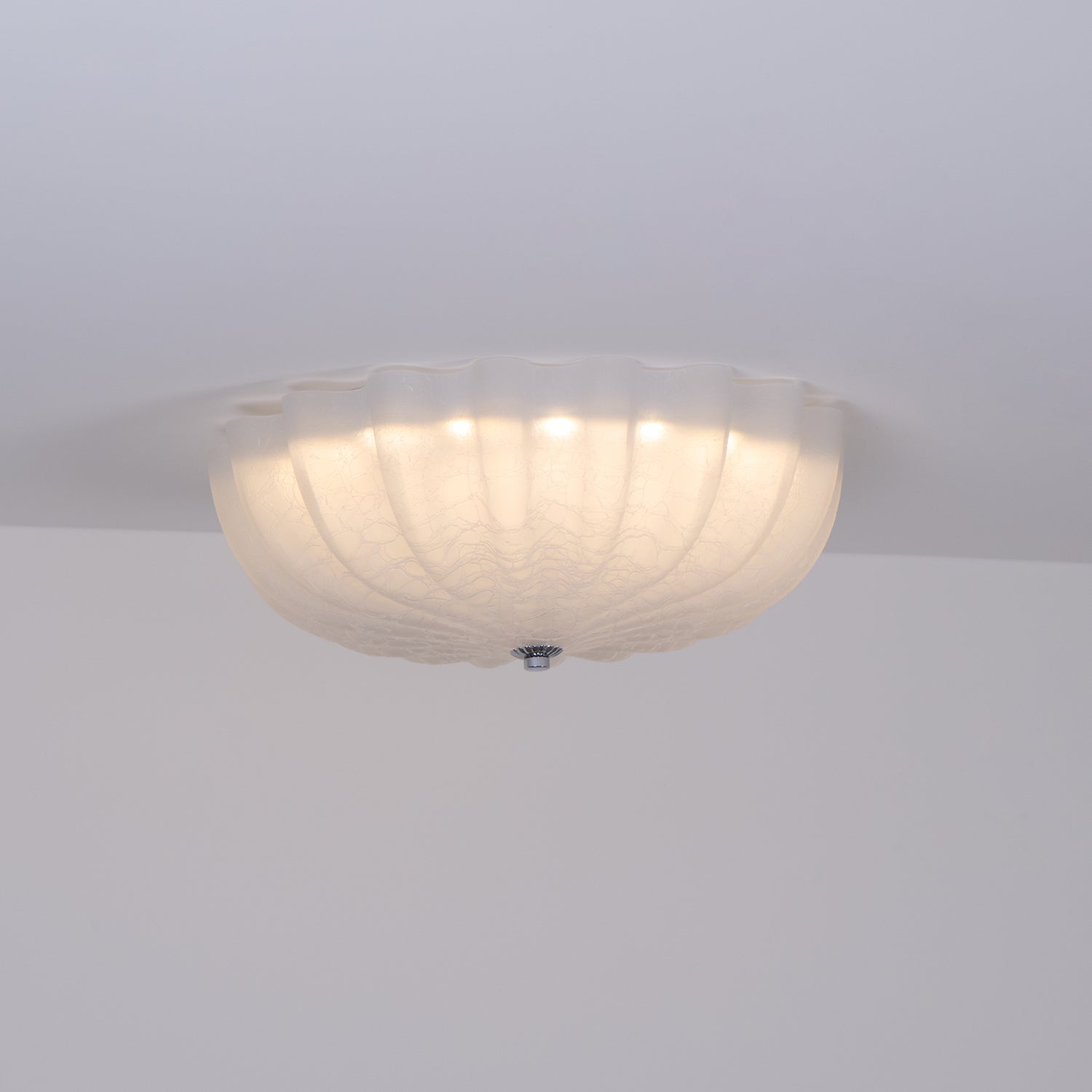 Aurora Ceiling Lamp Murano Blown Glass Shell Inspired