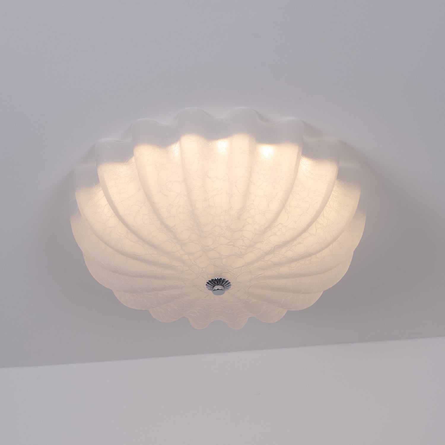Aurora Ceiling Lamp Murano Blown Glass Shell Inspired