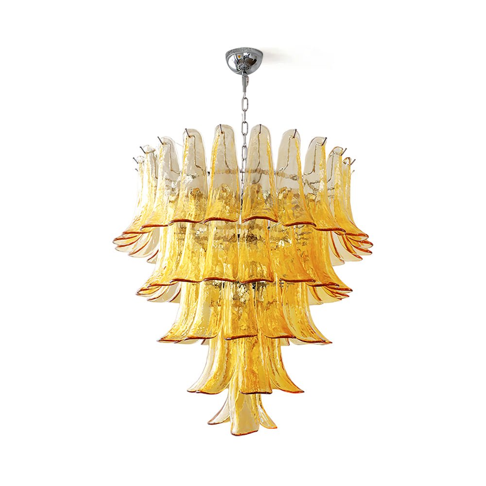 Aurora Lustre Pétales en Verre de Murano Vintage