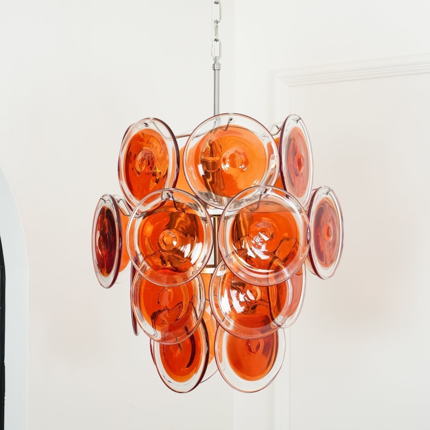 Aurora Lustre en Verre de Murano Orange