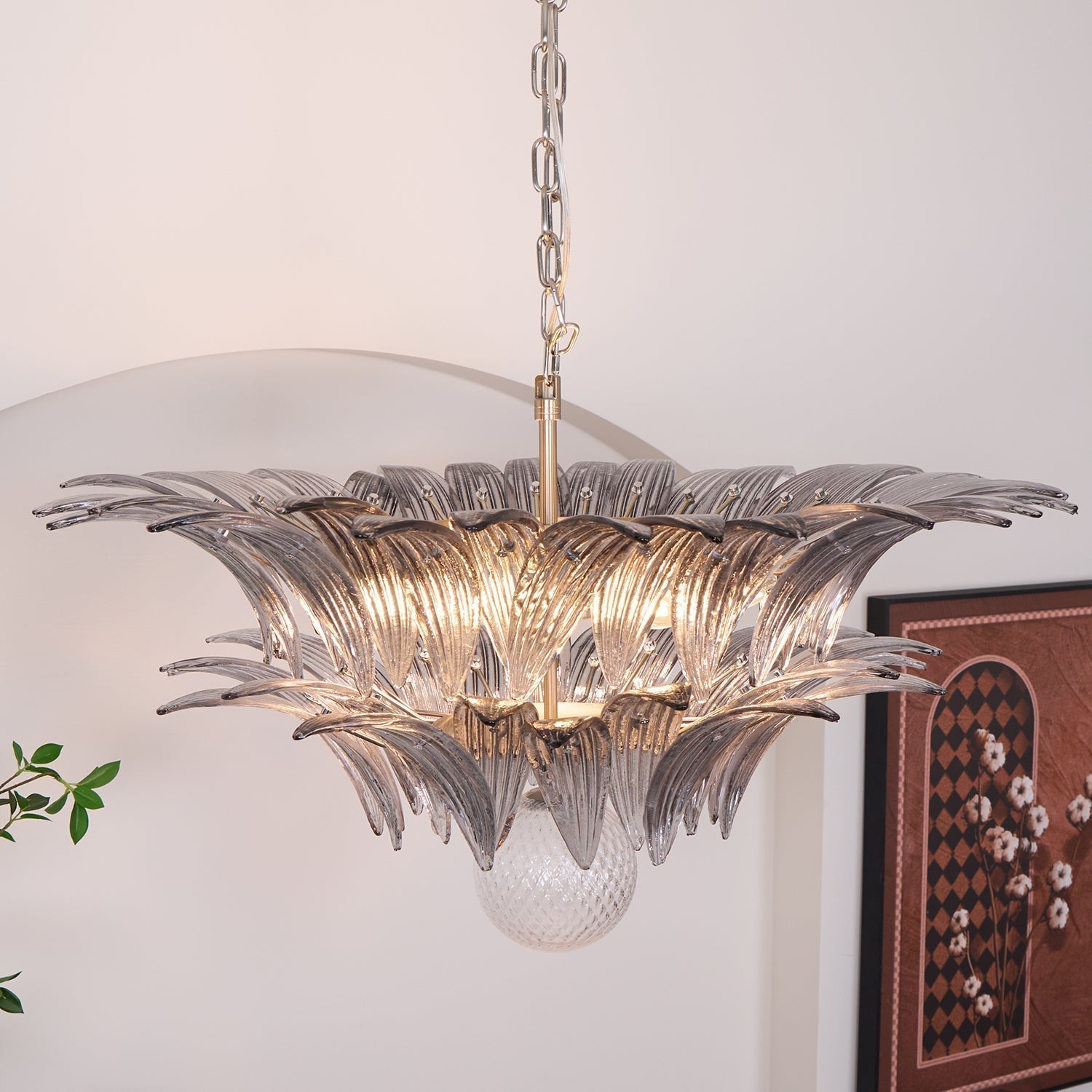Aurora Le Lustre en Verre de Murano Clair