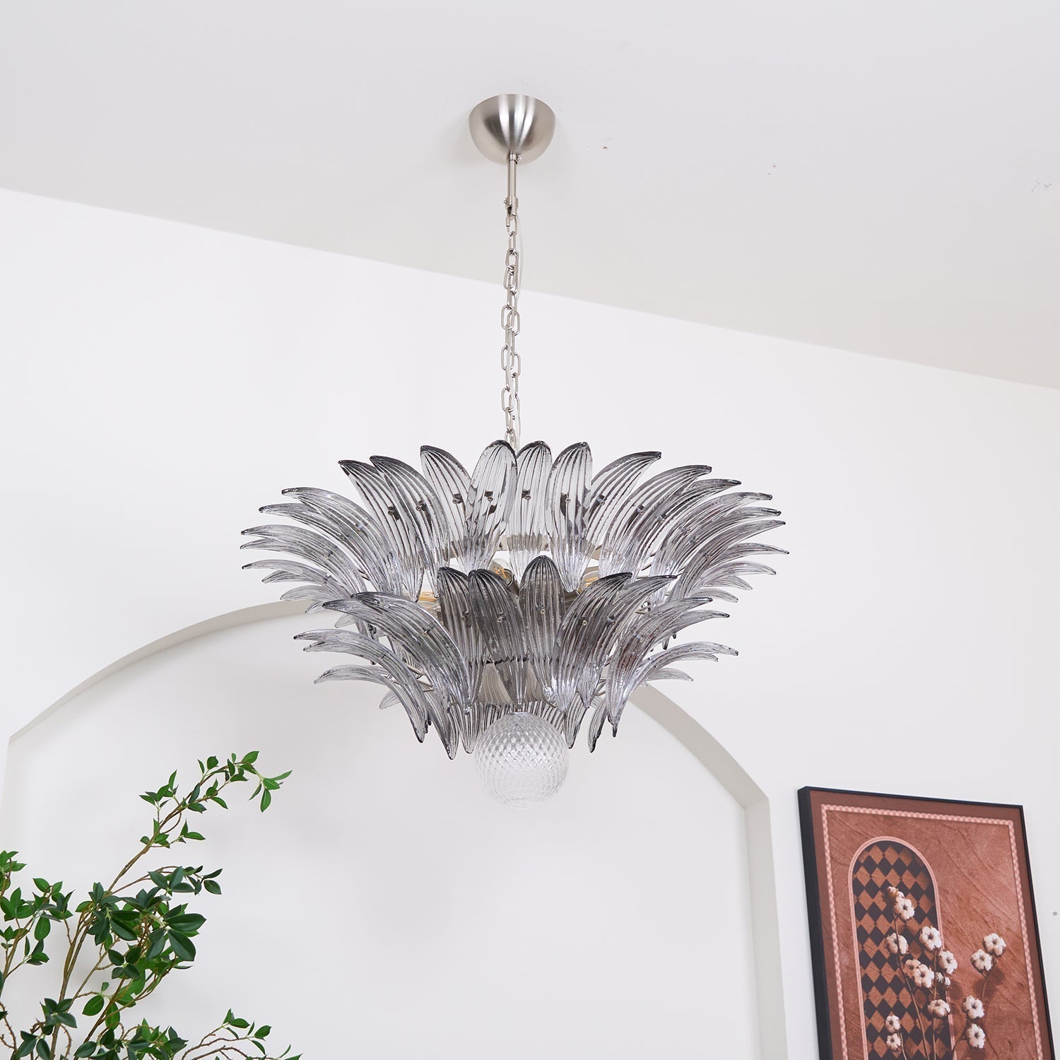 Aurora Le Lustre en Verre de Murano Clair