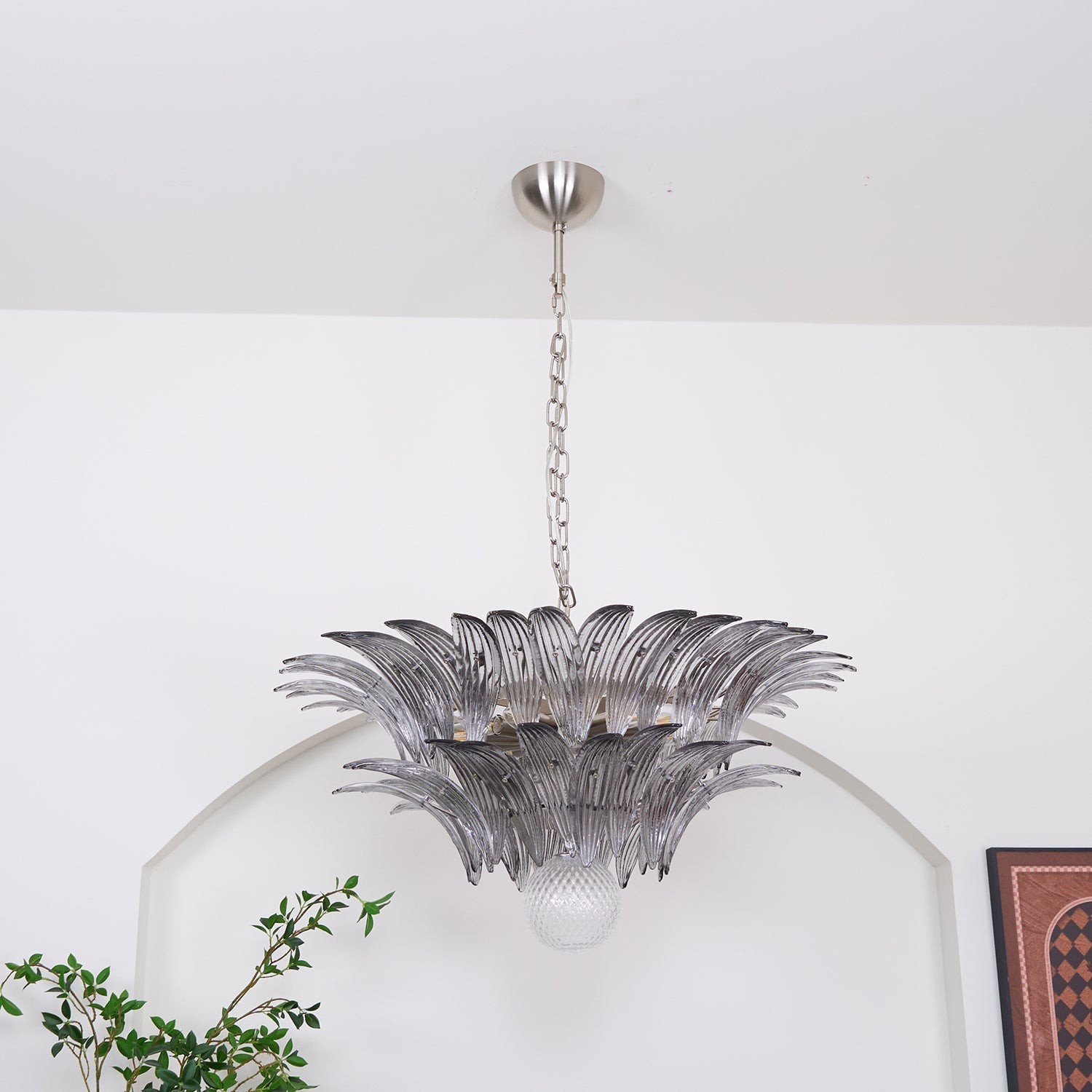 Aurora Le Lustre en Verre de Murano Clair