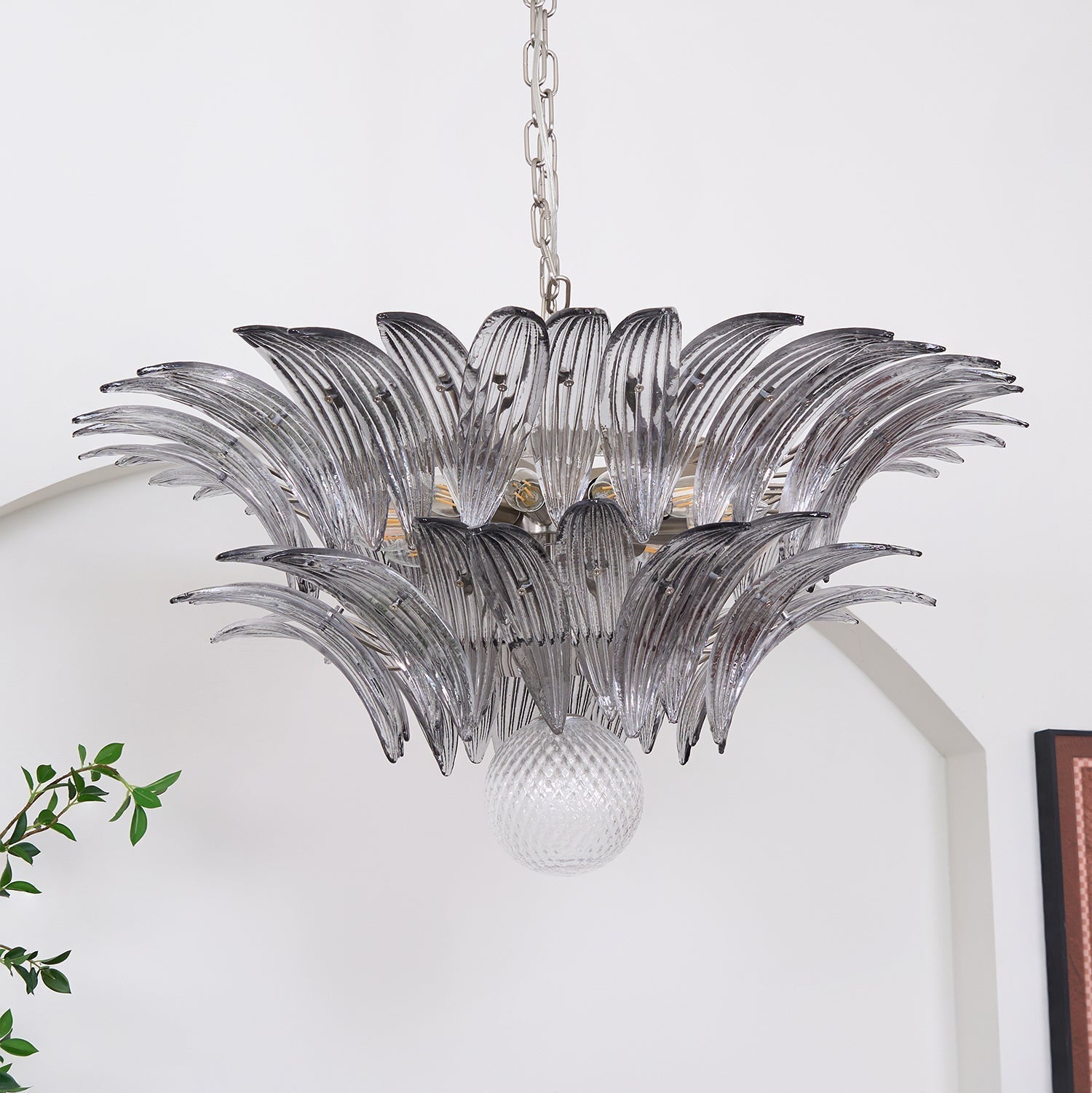 Aurora Le Lustre en Verre de Murano Clair
