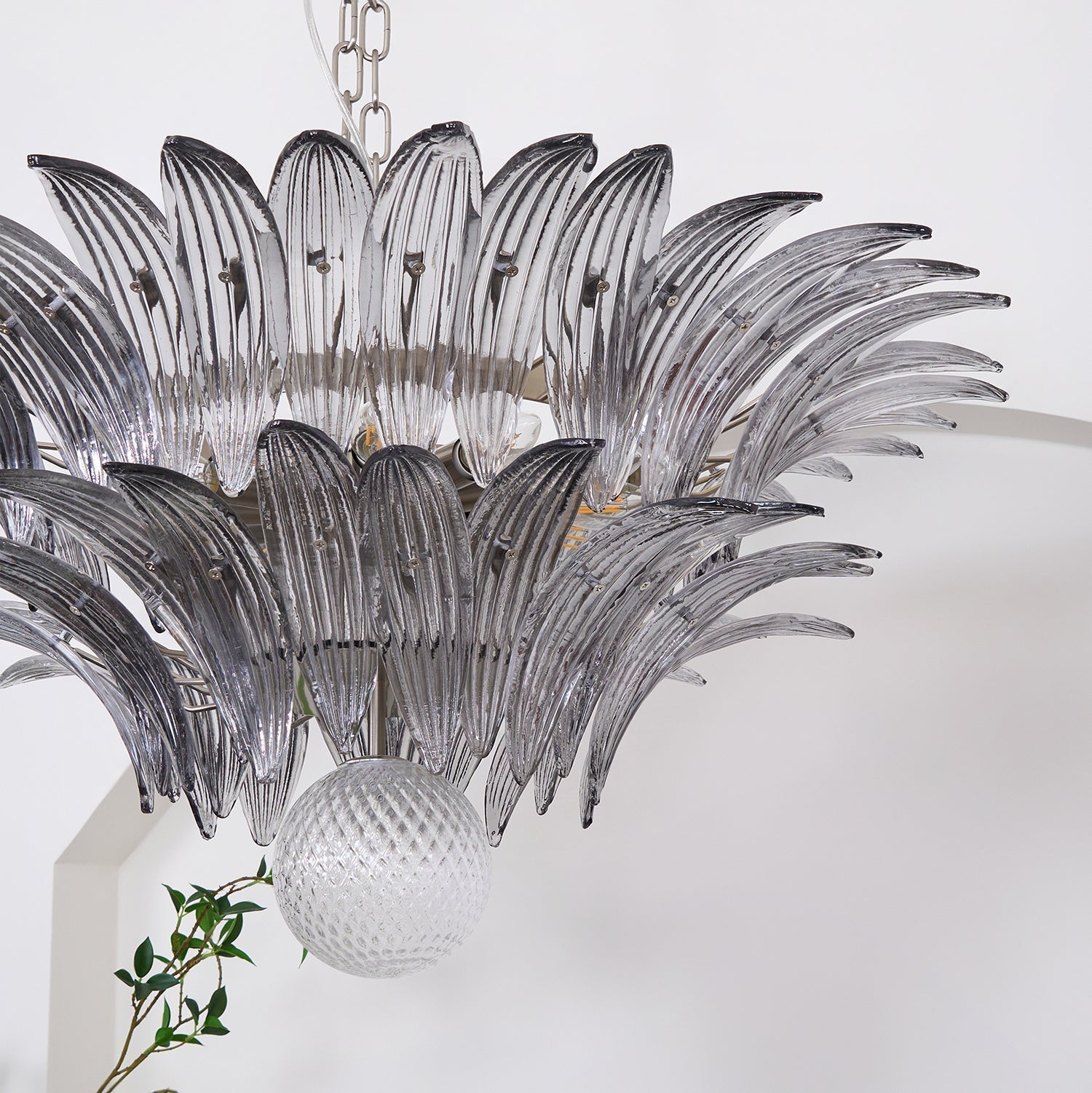 Aurora Le Lustre en Verre de Murano Clair