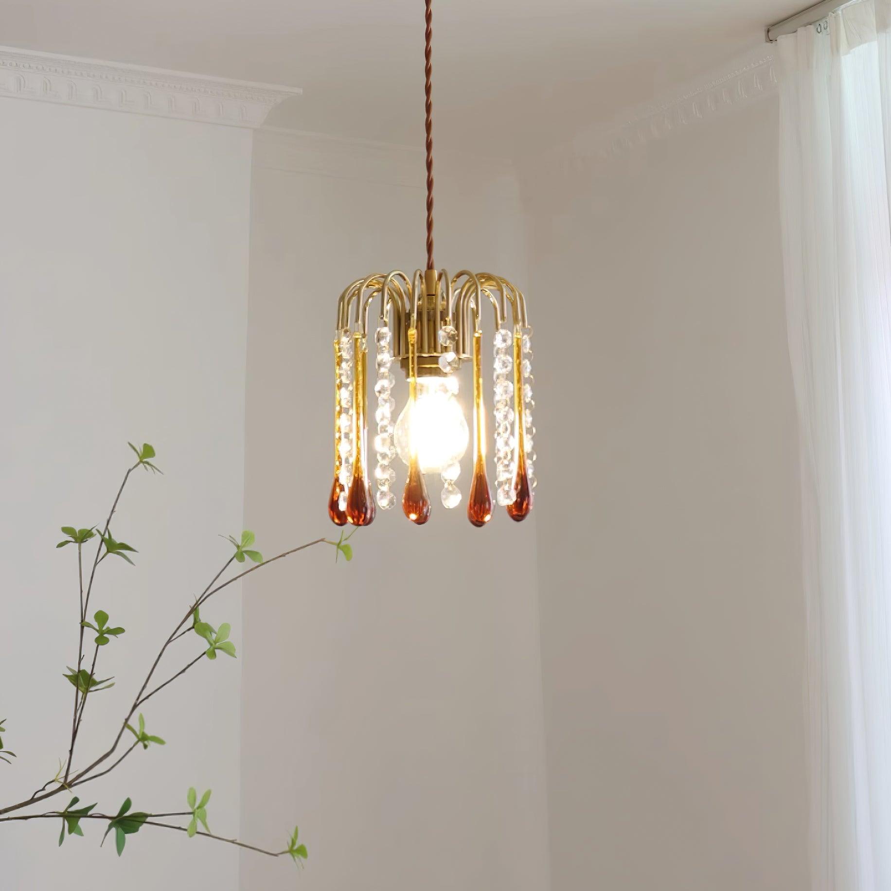 Murano Suspension en Cristal à Niveaux Cascade