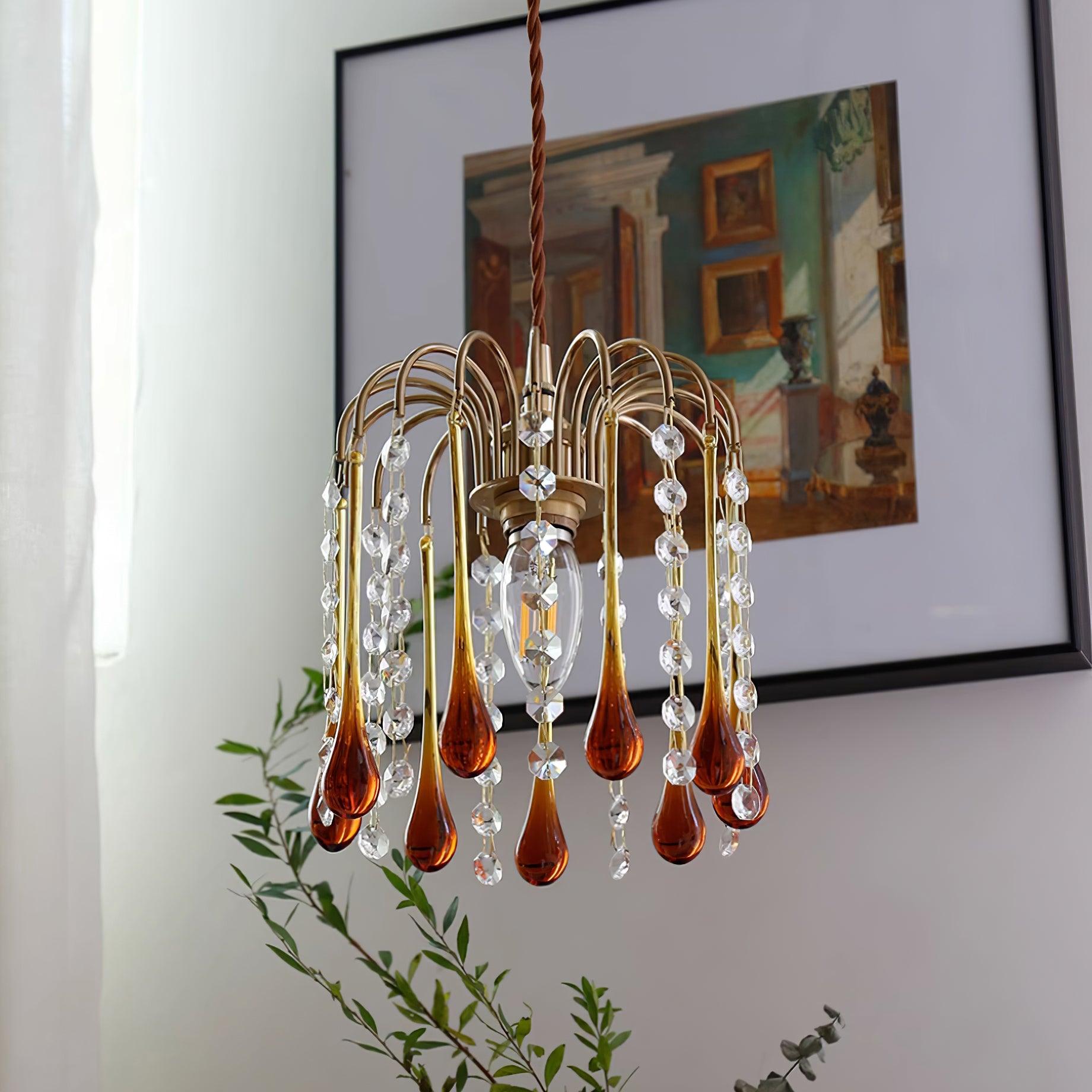 Murano Suspension en Cristal à Niveaux Cascade