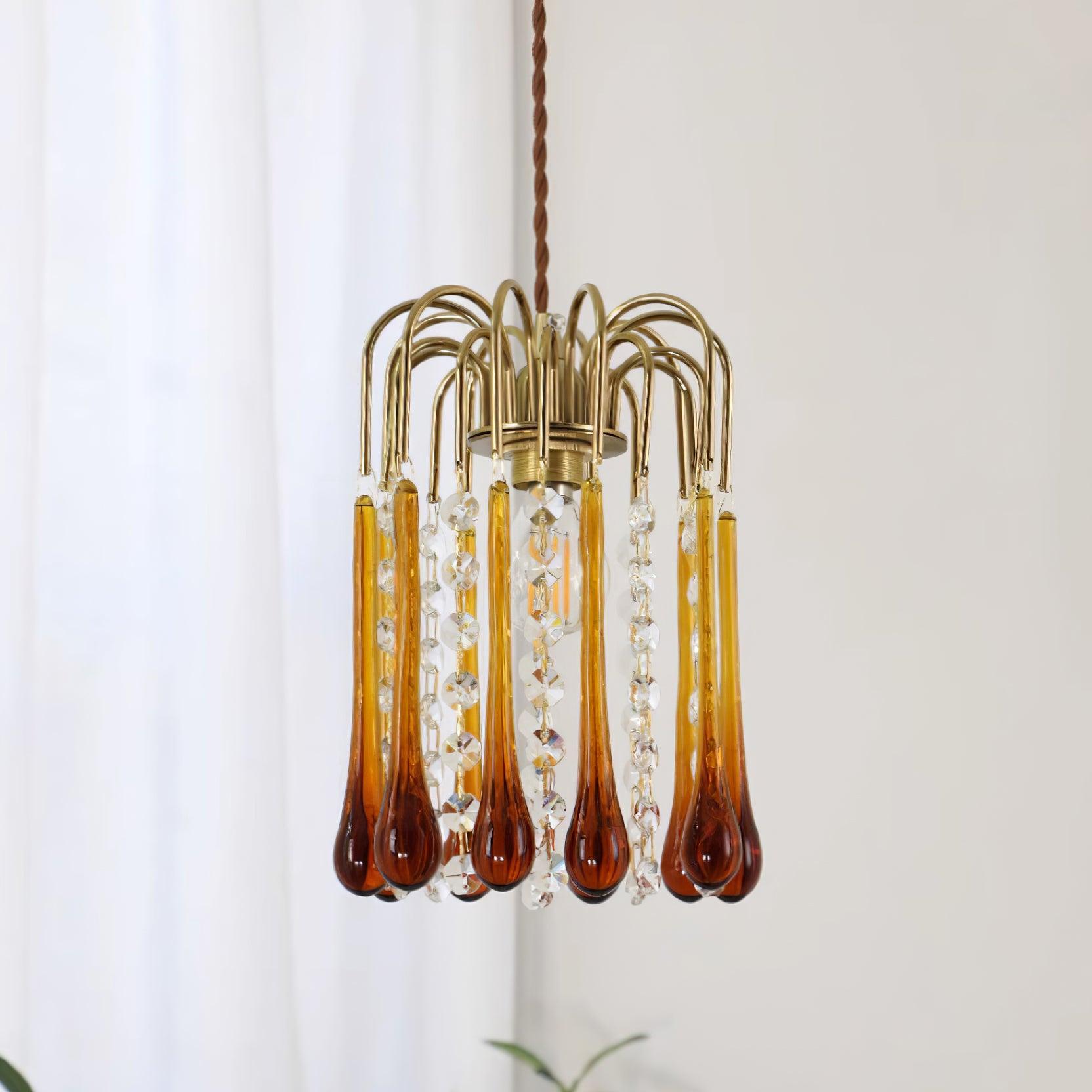 Murano Suspension en Cristal à Niveaux Cascade