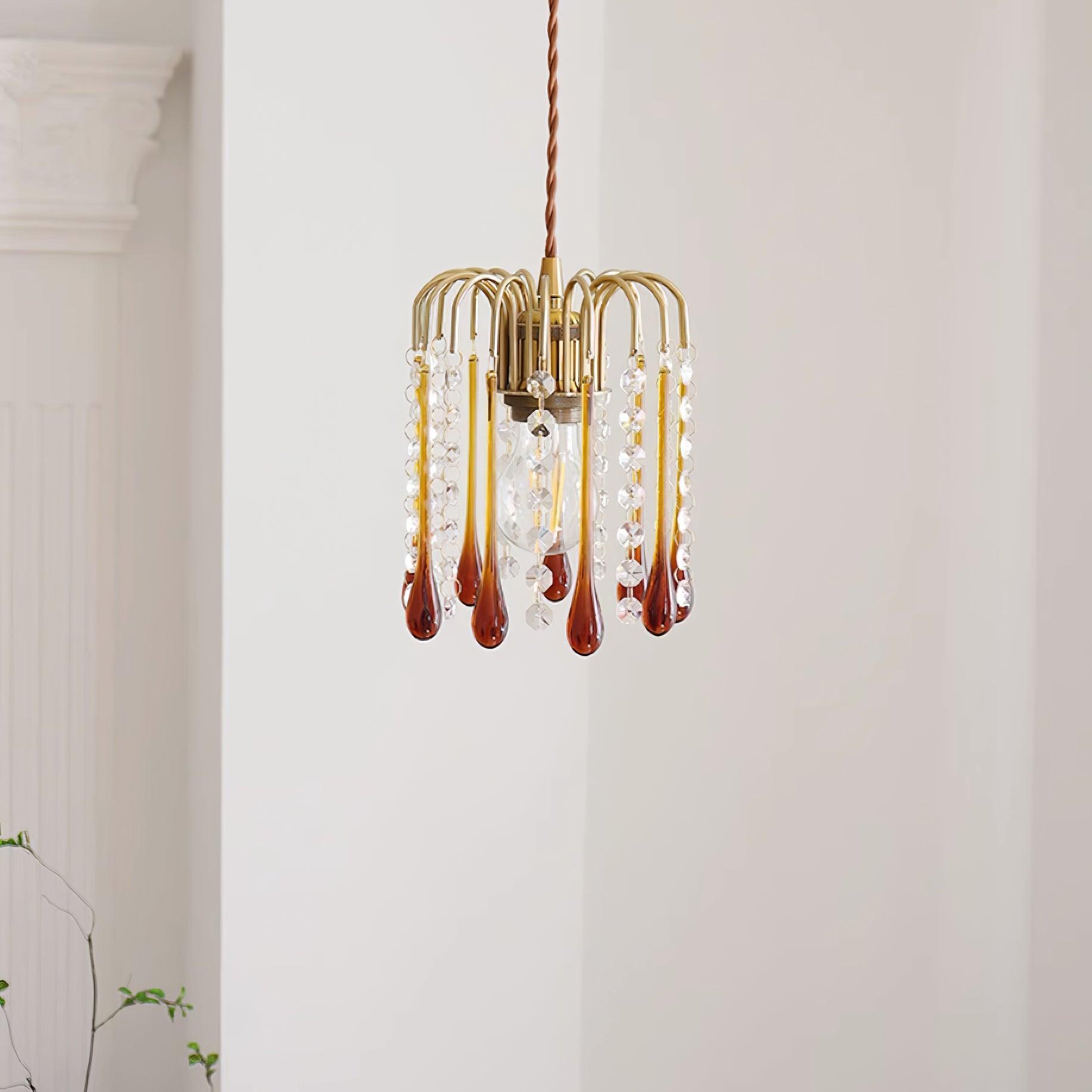 Murano Suspension en Cristal à Niveaux Cascade