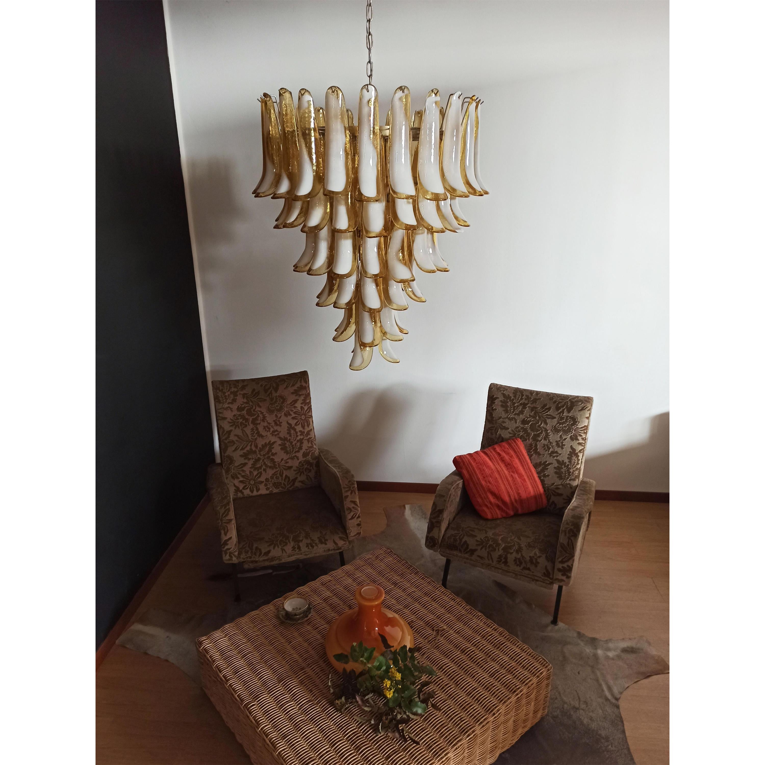 Alsorisra Lustre Postmoderne de Luxe en Verre Pétale