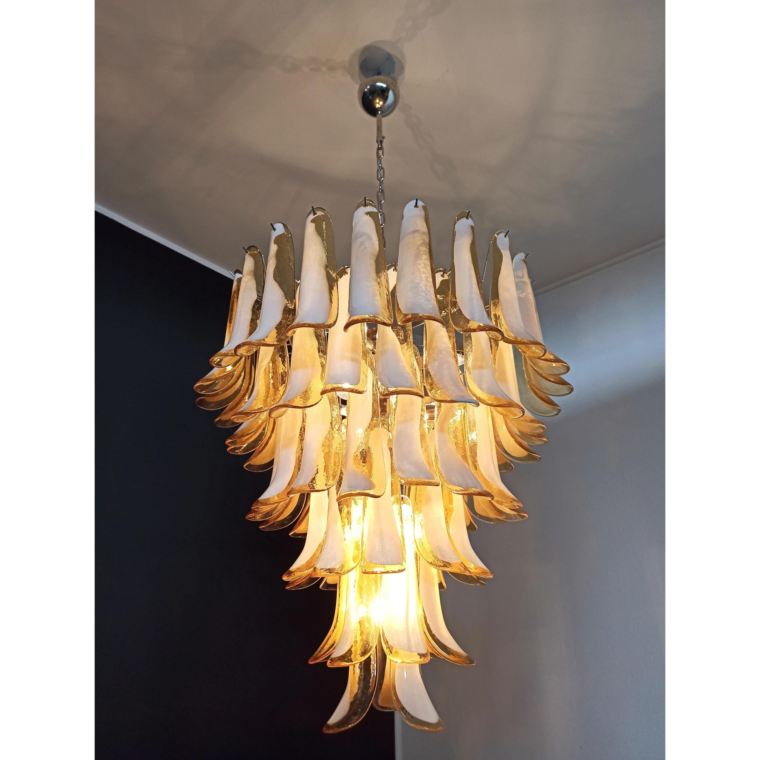 Alsorisra Lustre Postmoderne de Luxe en Verre Pétale
