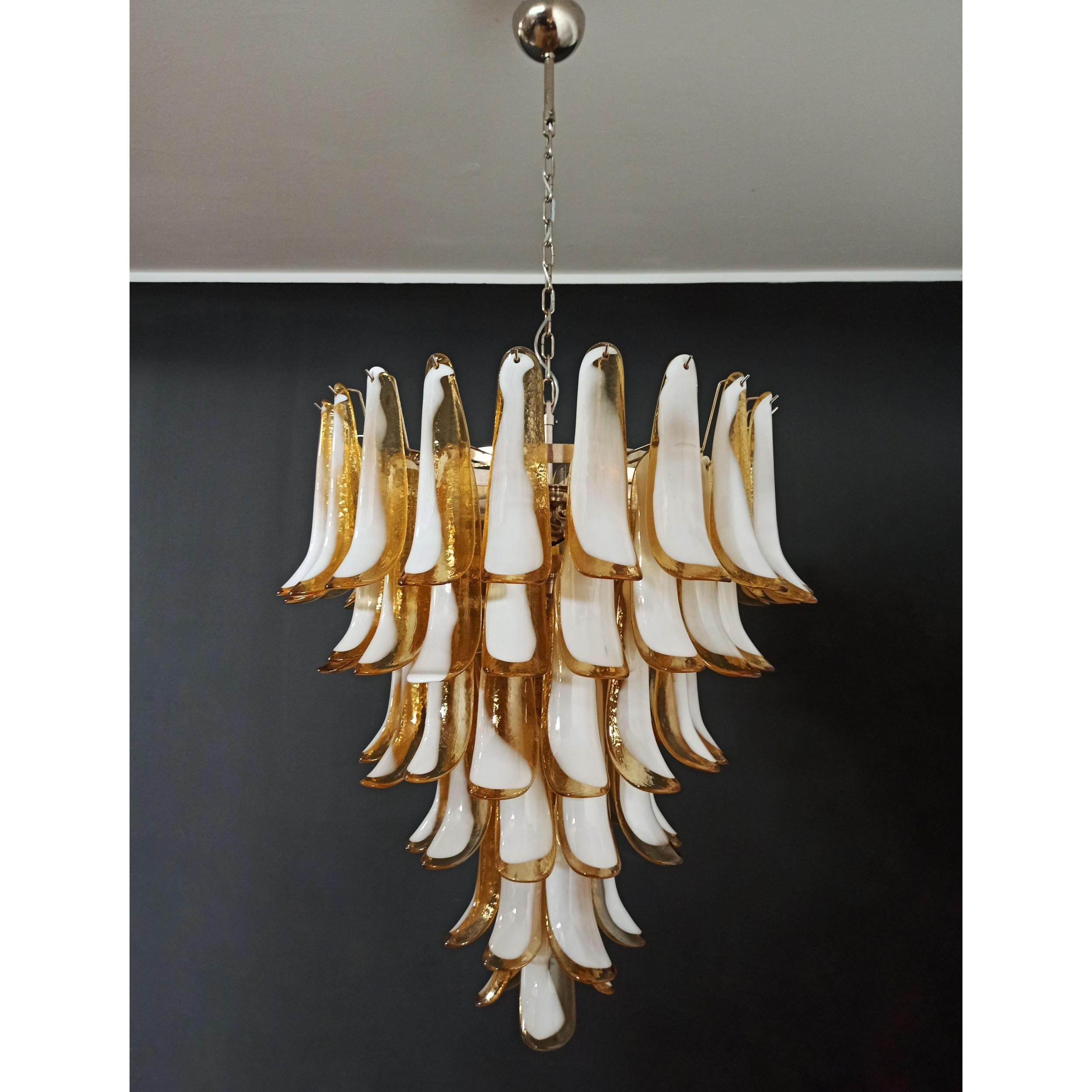 Alsorisra Lustre Postmoderne de Luxe en Verre Pétale