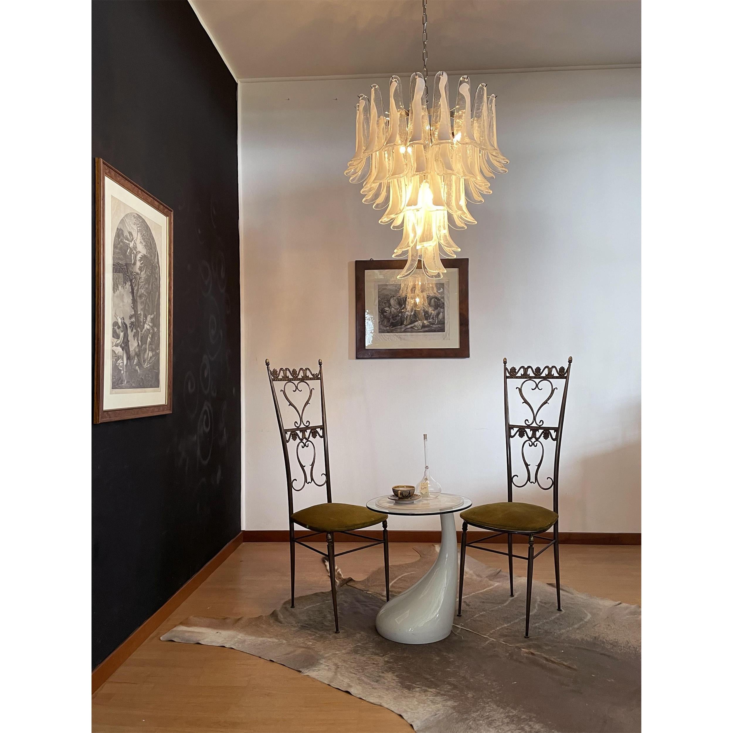 Alsorisra Lustre Postmoderne de Luxe en Verre Pétale