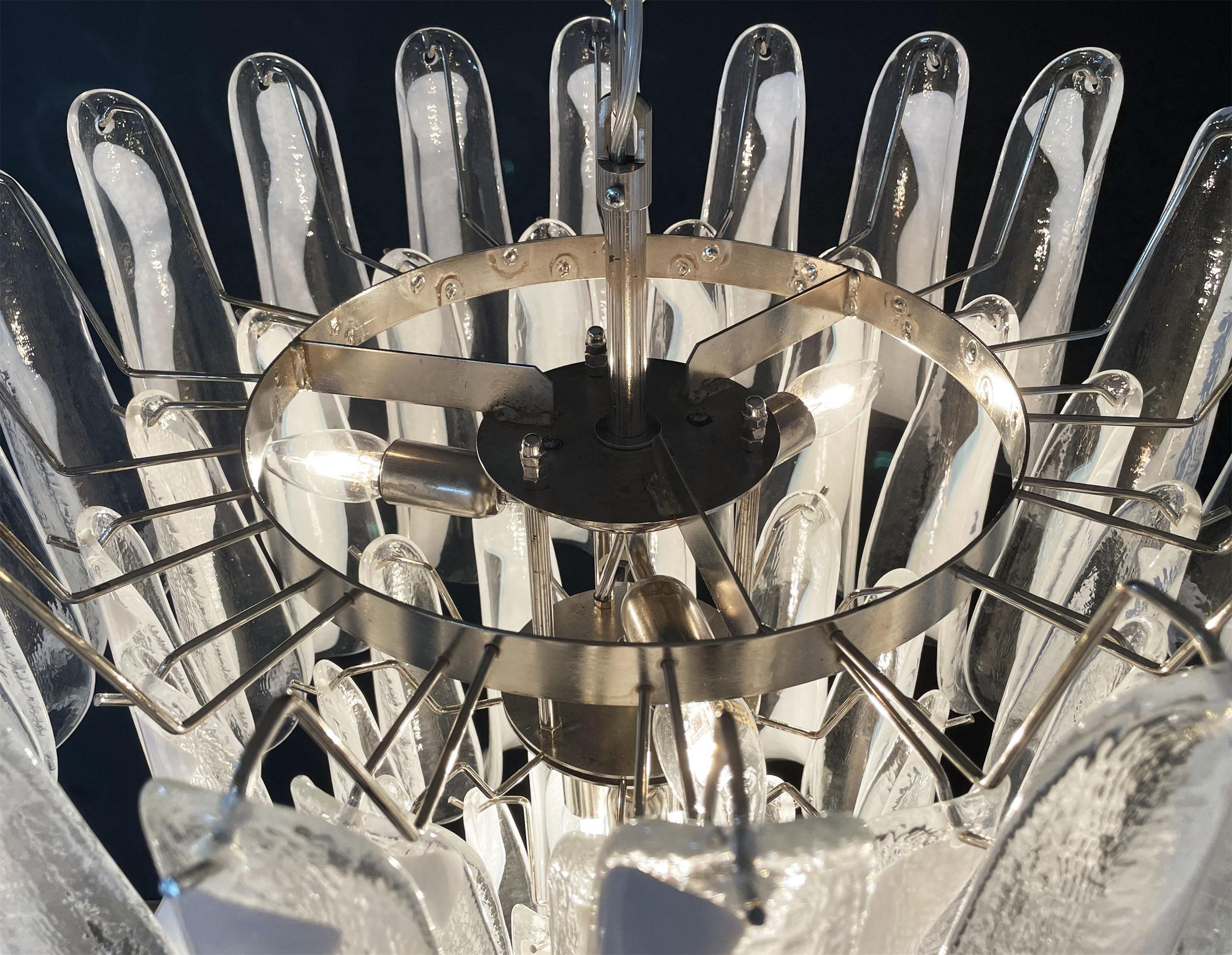 Alsorisra Lustre Postmoderne de Luxe en Verre Pétale