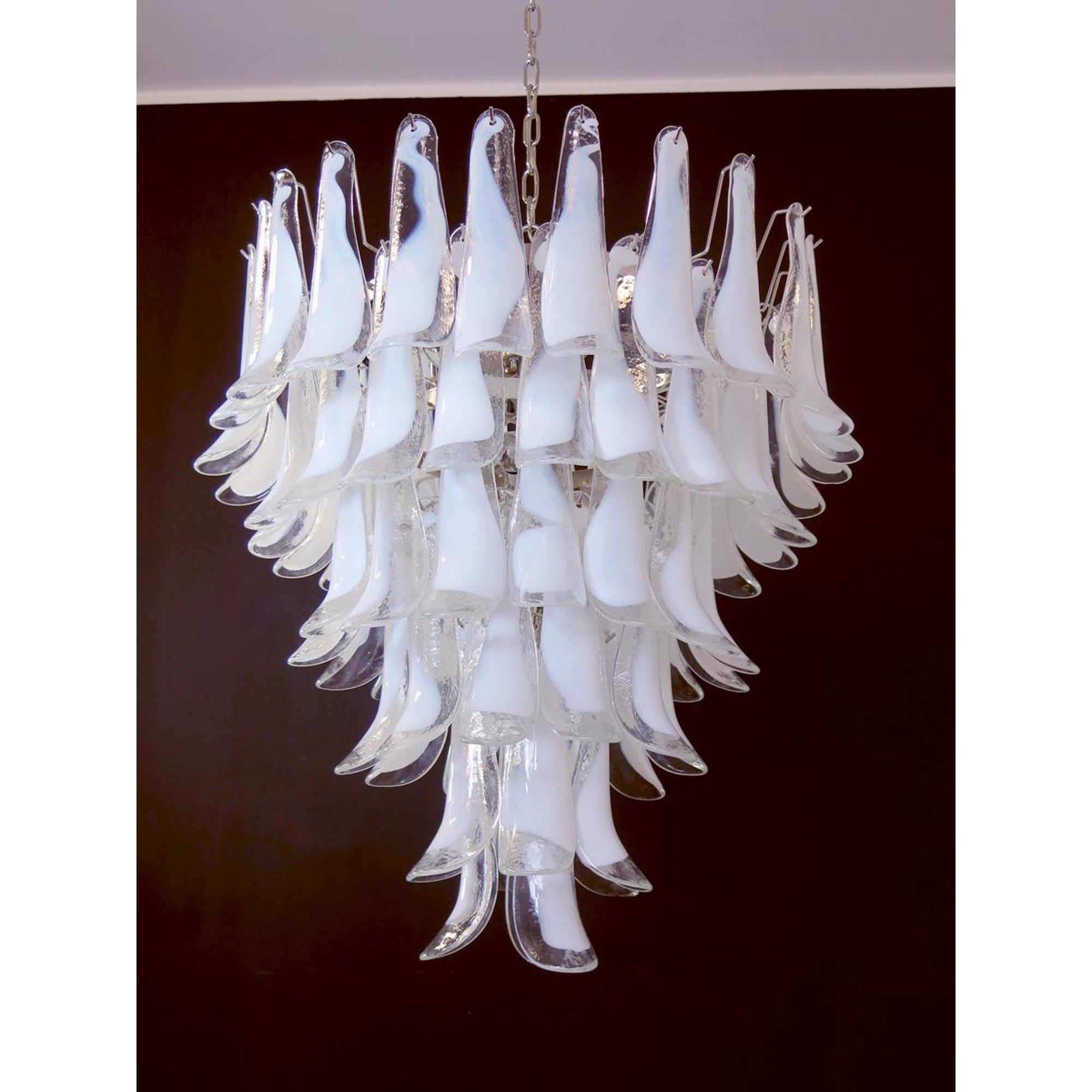Alsorisra Lustre Postmoderne de Luxe en Verre Pétale