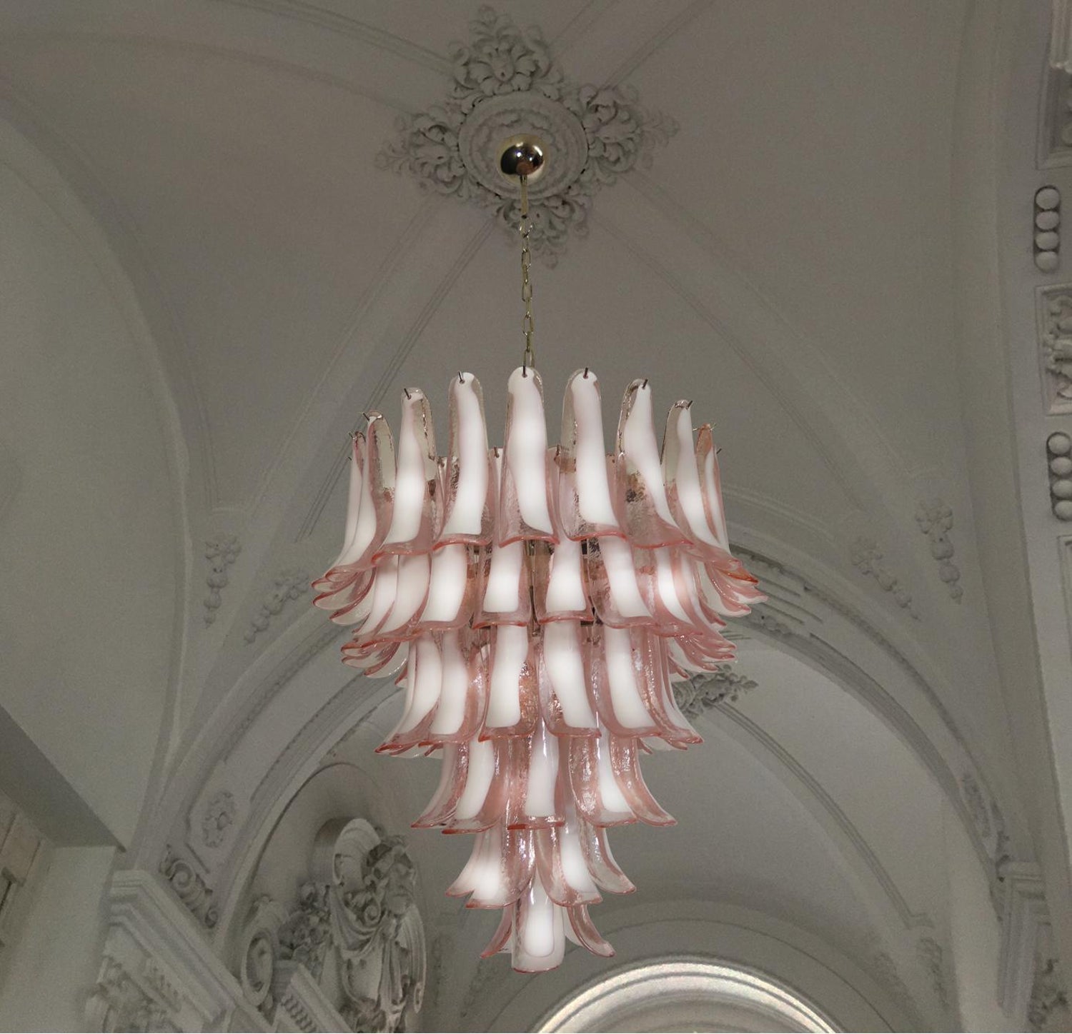 Alsorisra Lustre Postmoderne de Luxe en Verre Pétale