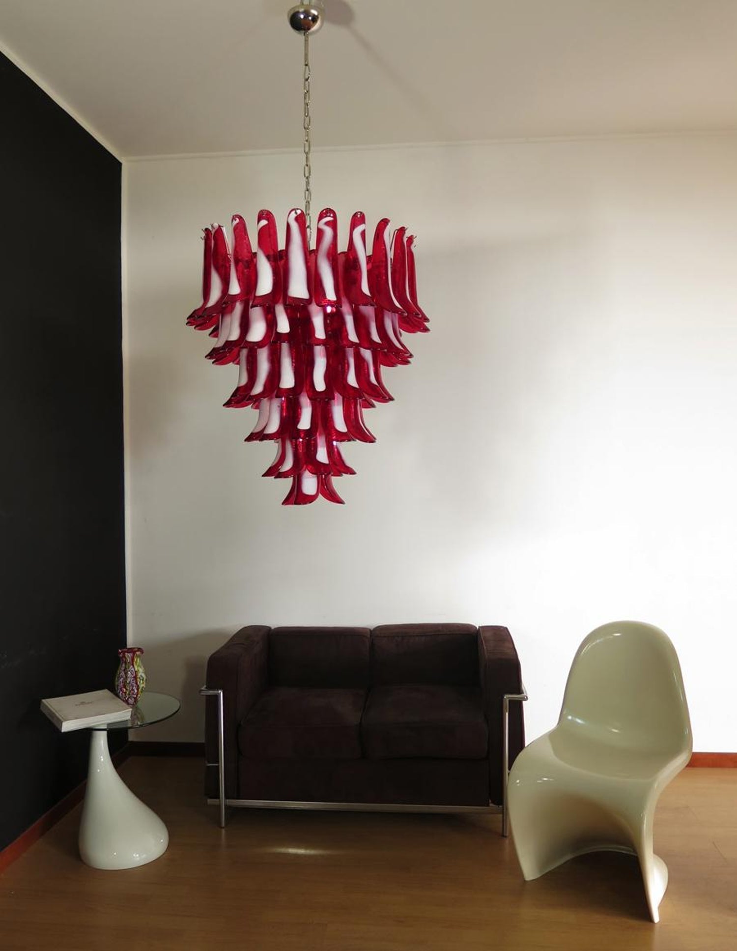 Alsorisra Lustre Postmoderne de Luxe en Verre Pétale